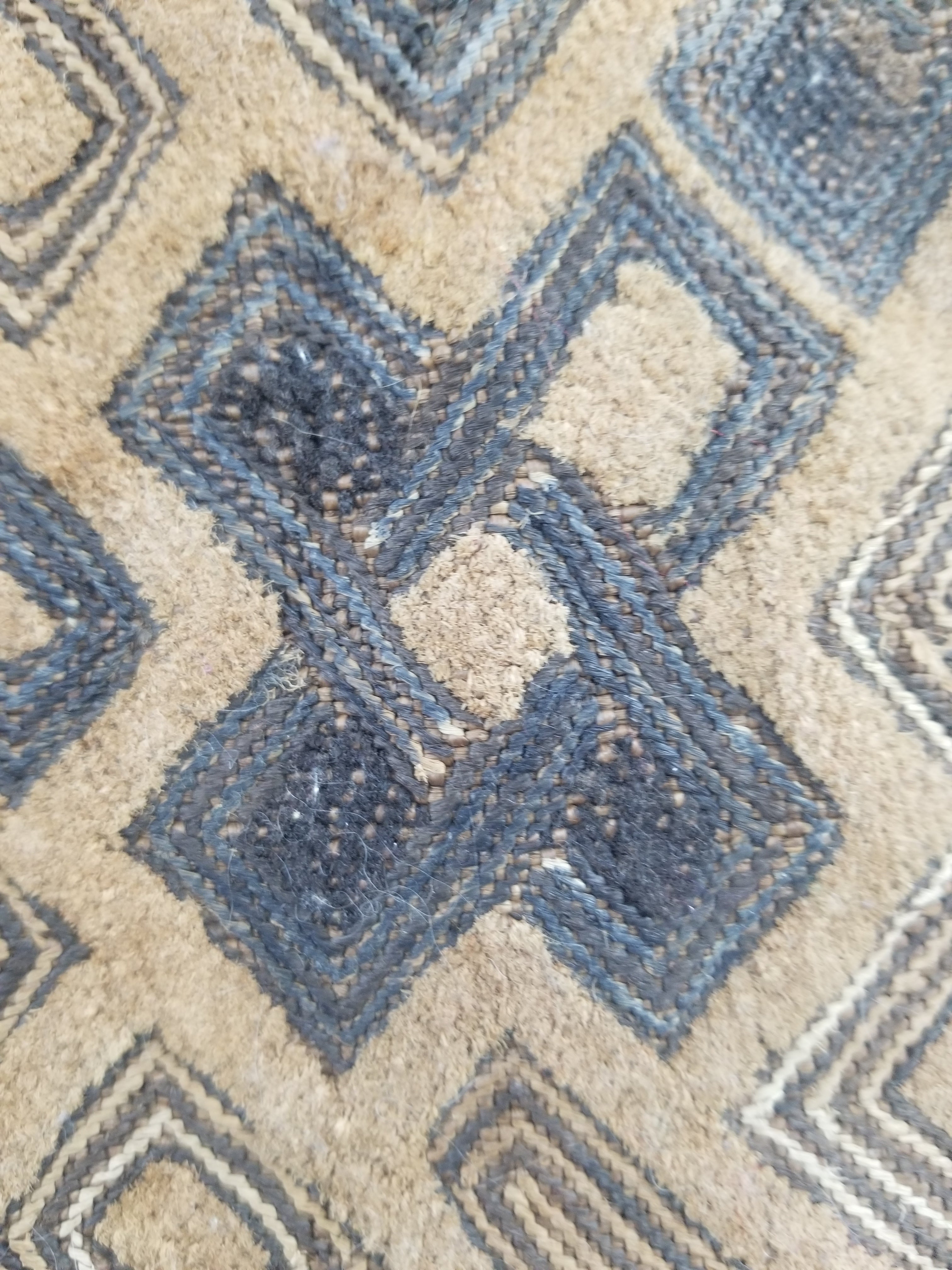 Vintage African Kuba Cloth Raffia Textile Panel 60x54cm