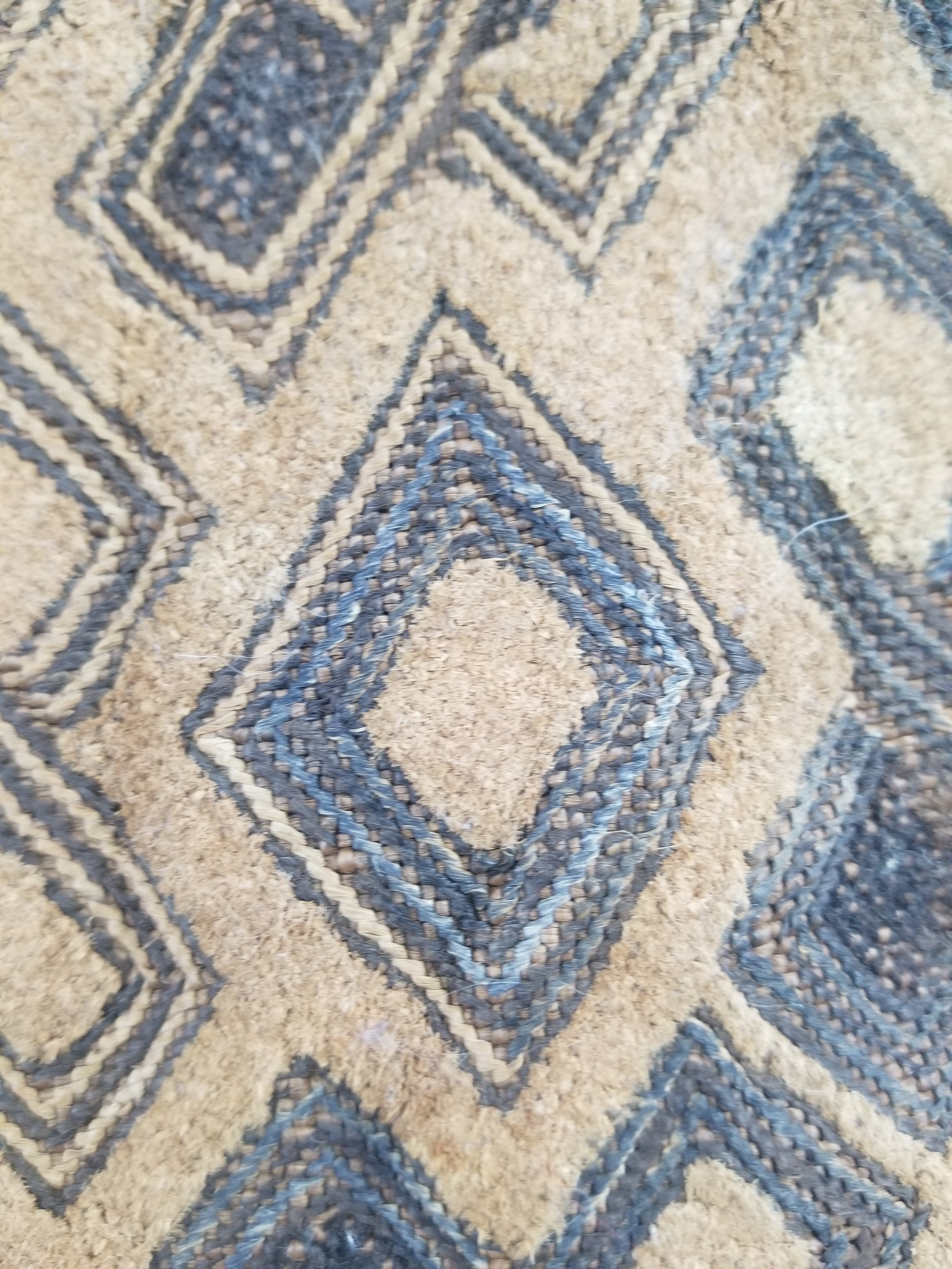 Vintage African Kuba Cloth Raffia Textile Panel 60x54cm