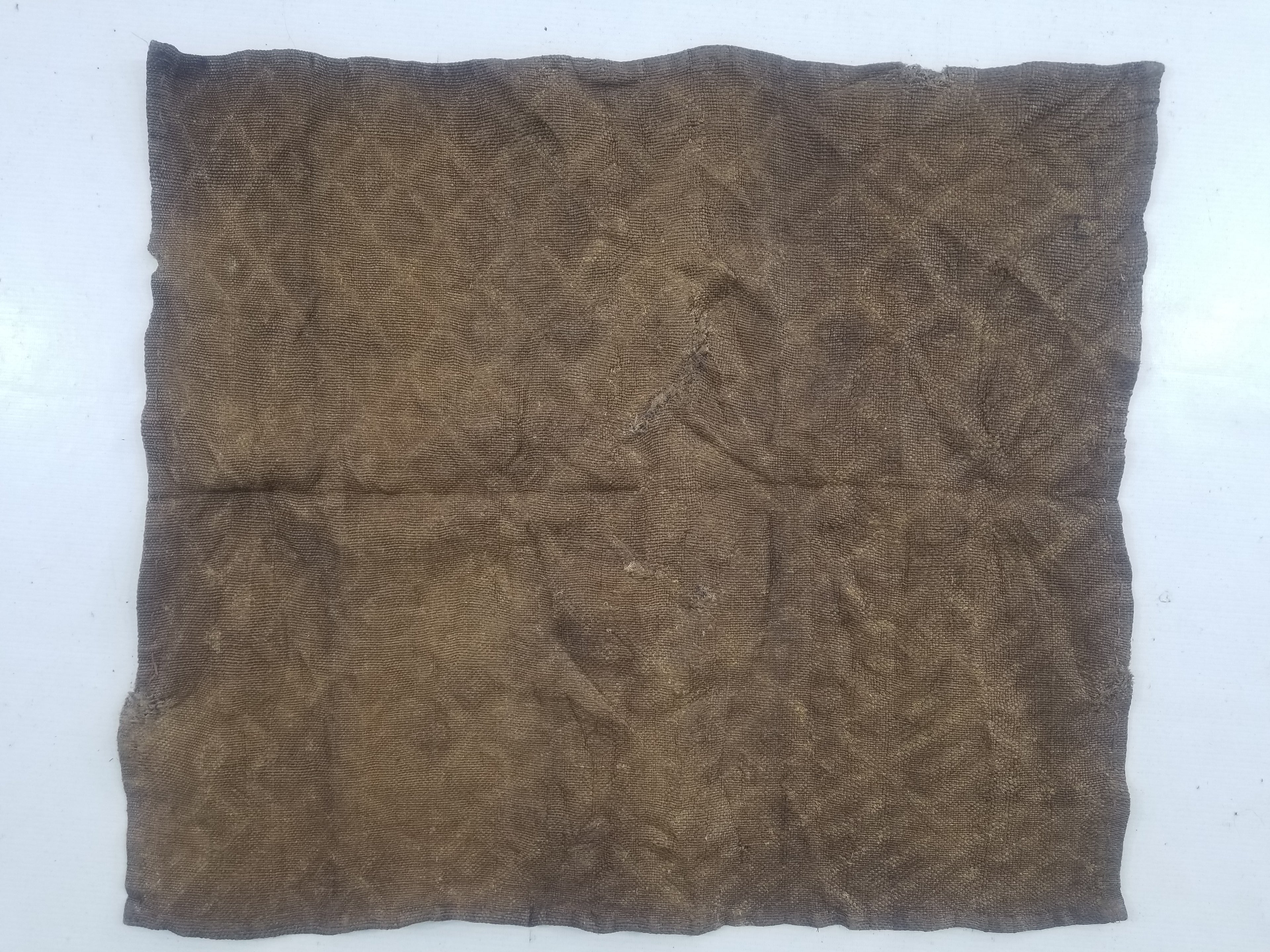 Vintage African Kuba Cloth Raffia Textile Panel 60x54cm