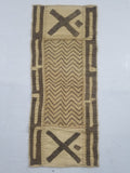 Vintage African Handwoven Kuba Cloth Raffia Textile Panel 103x42cm