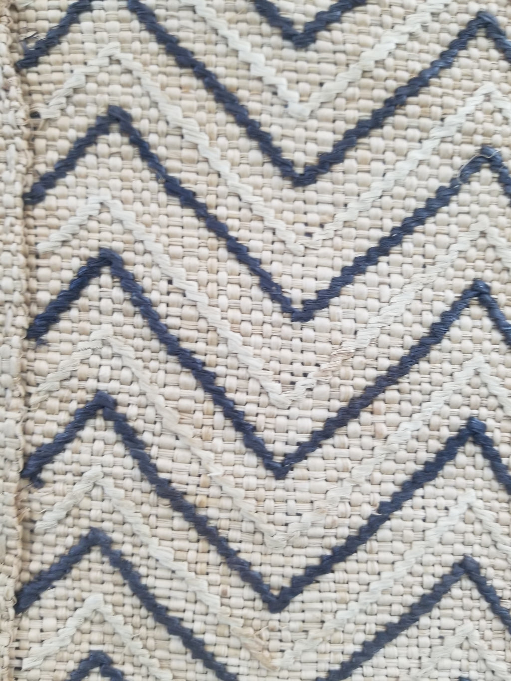 Vintage African Handwoven Kuba Cloth Raffia Textile Panel 103x42cm