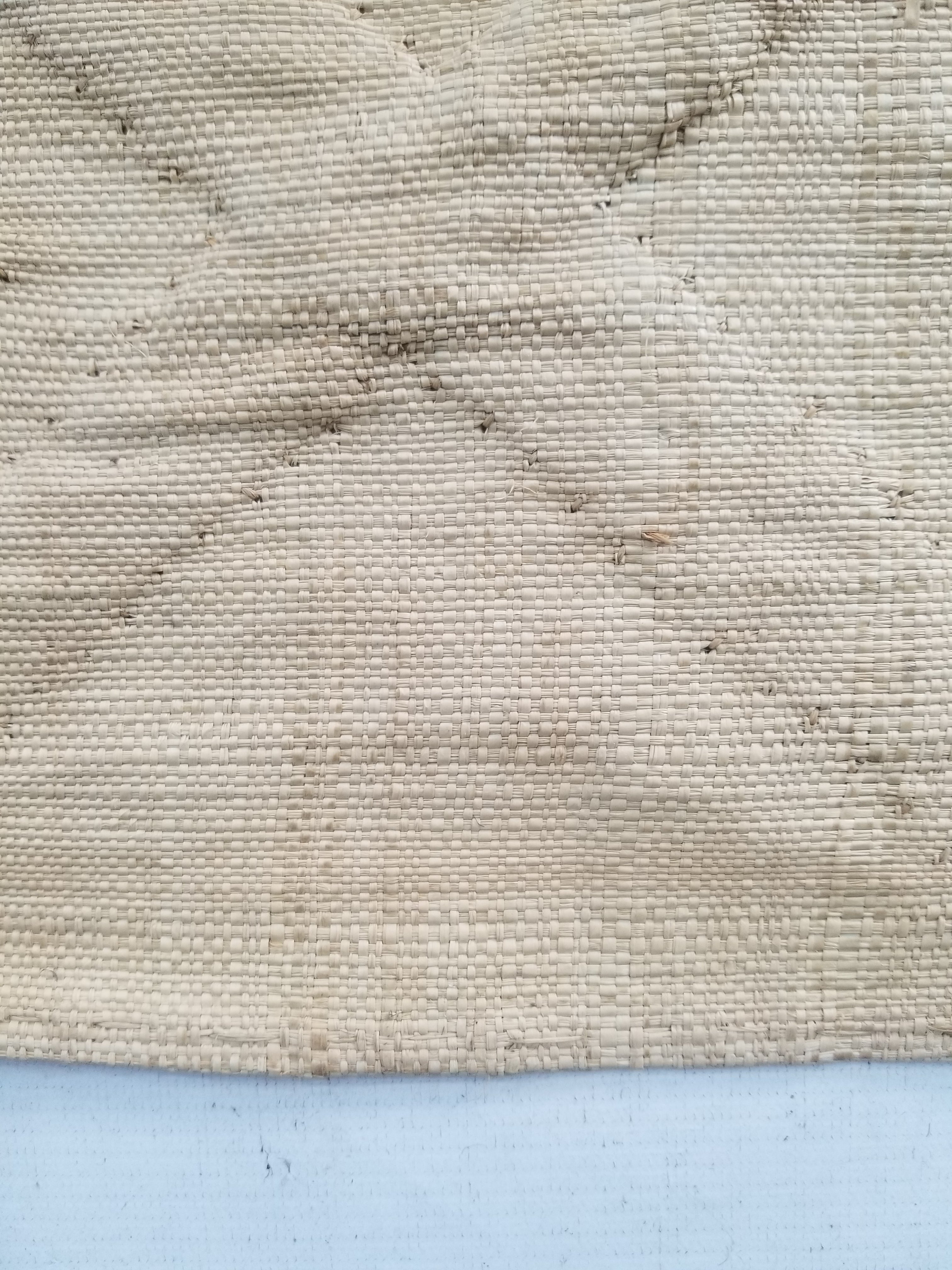 Vintage African Handwoven Kuba Cloth Raffia Textile Panel 103x42cm