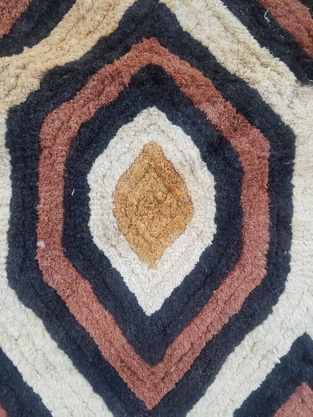 Vintage African Handwoven Kuba Showa Cloth Raffia Textile Panel 68x66cm
