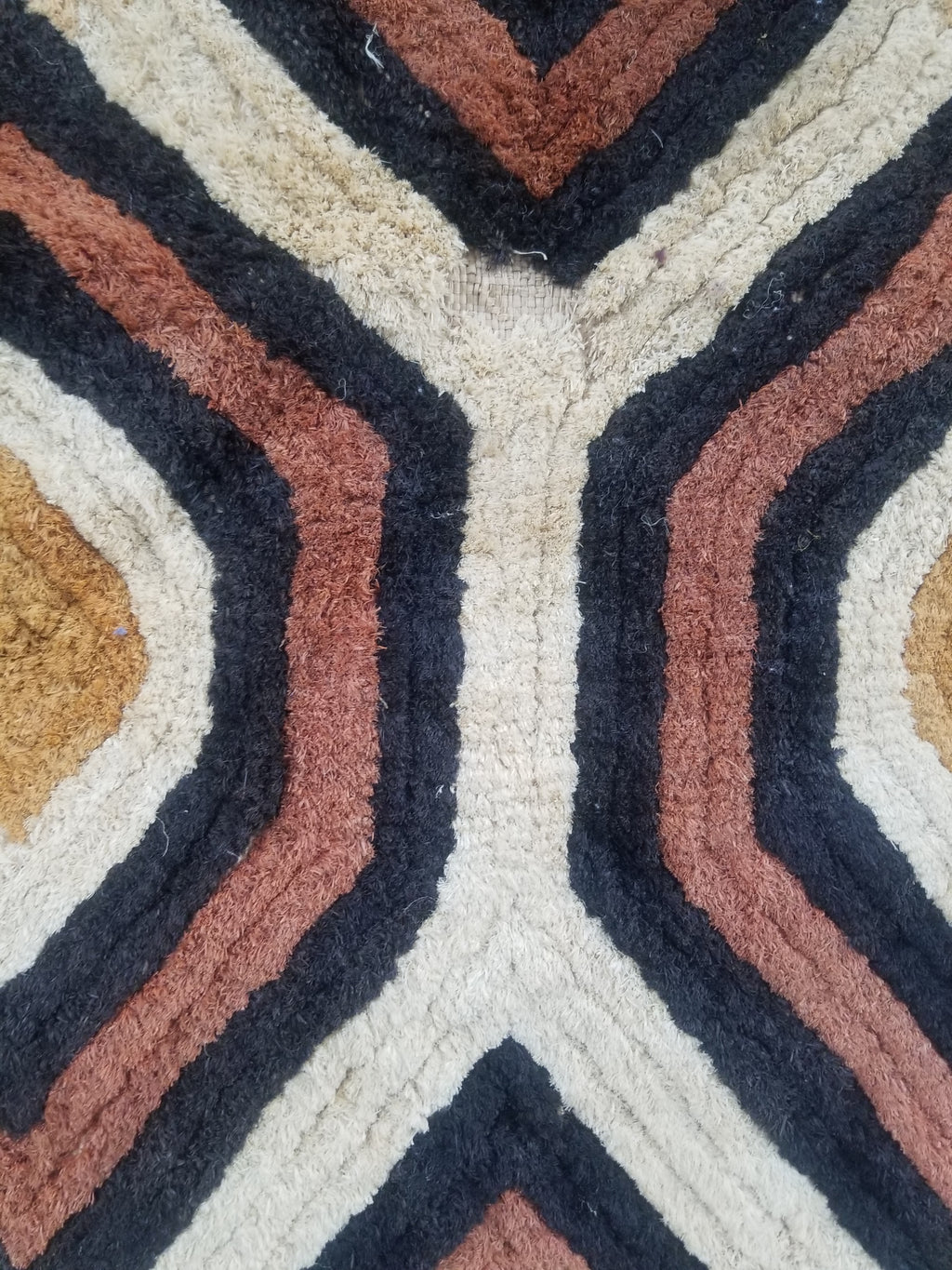 Vintage African Handwoven Kuba Showa Cloth Raffia Textile Panel 68x66cm
