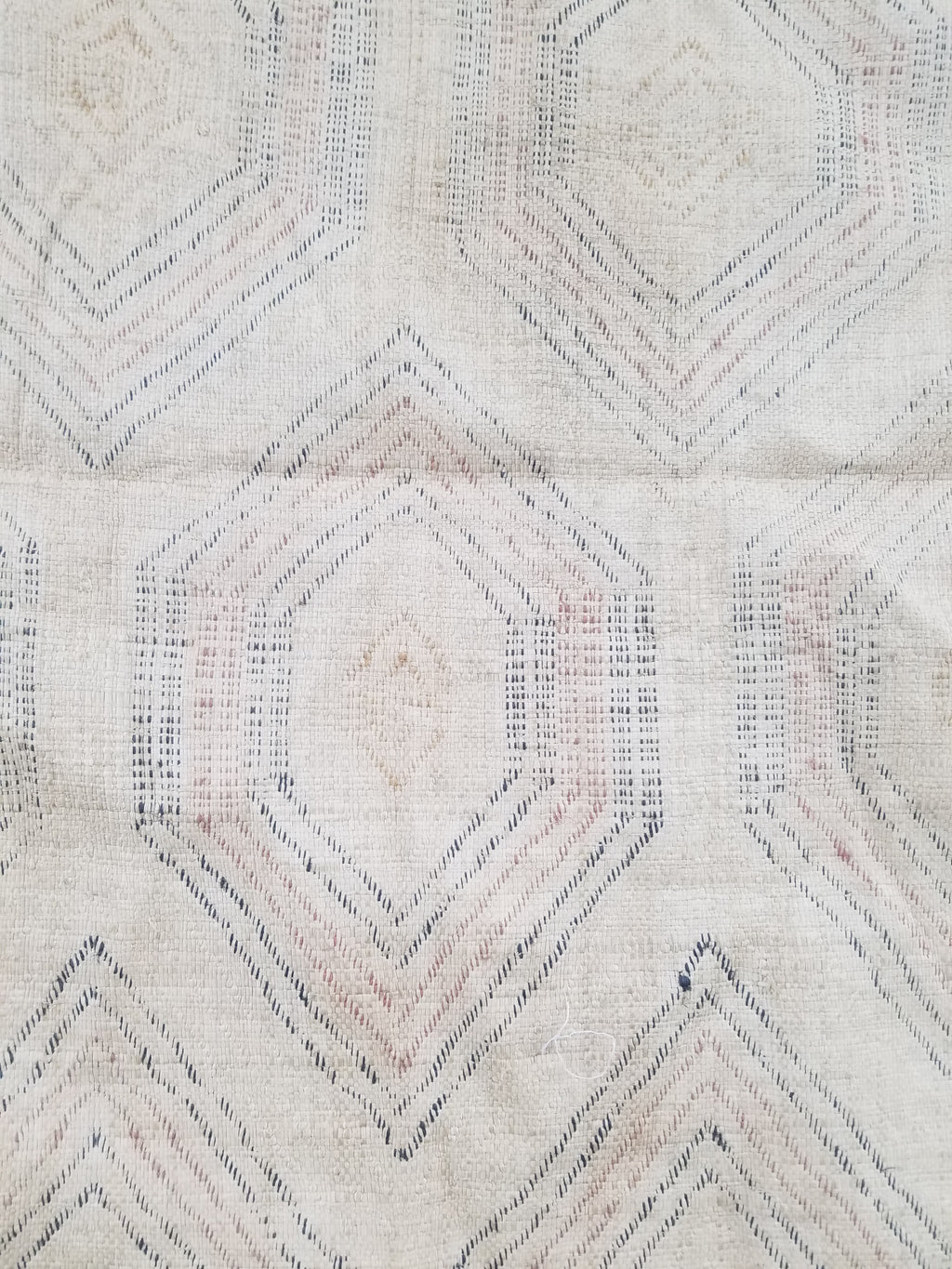 Vintage African Handwoven Kuba Showa Cloth Raffia Textile Panel 68x66cm