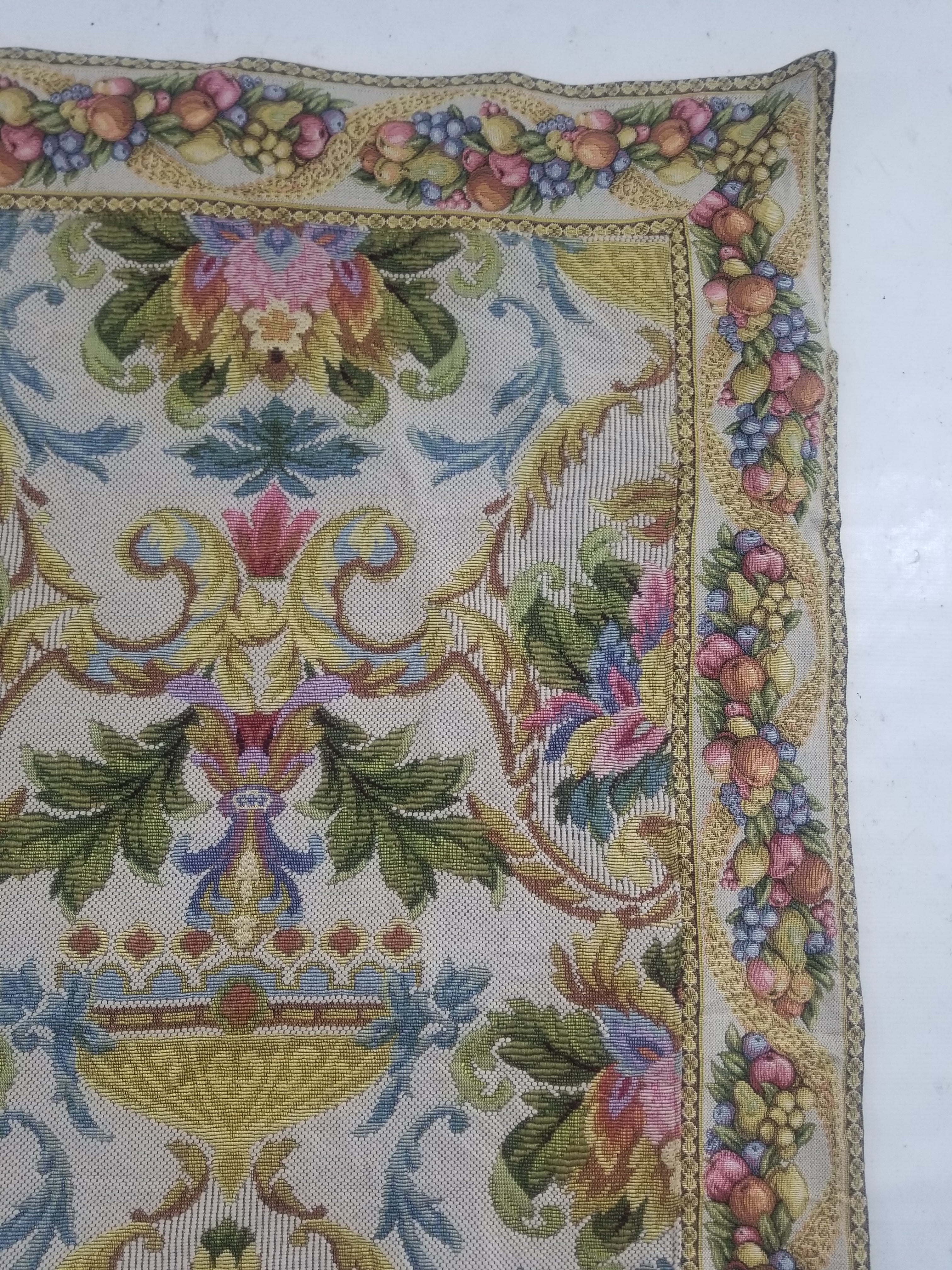 Vintage French Floral Scene Wall Hanging Tapestry 156x150cm