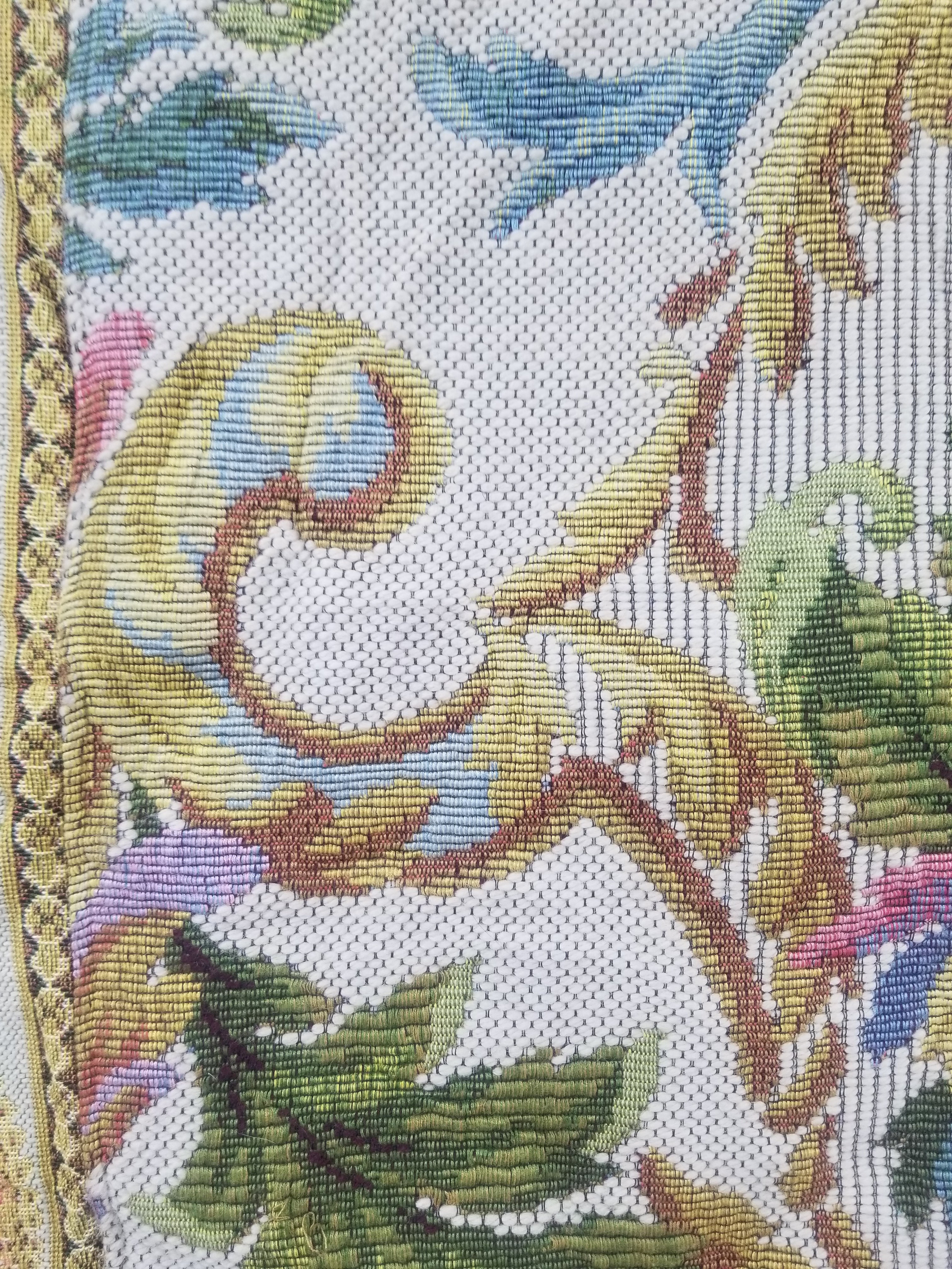 Vintage French Floral Scene Wall Hanging Tapestry 156x150cm