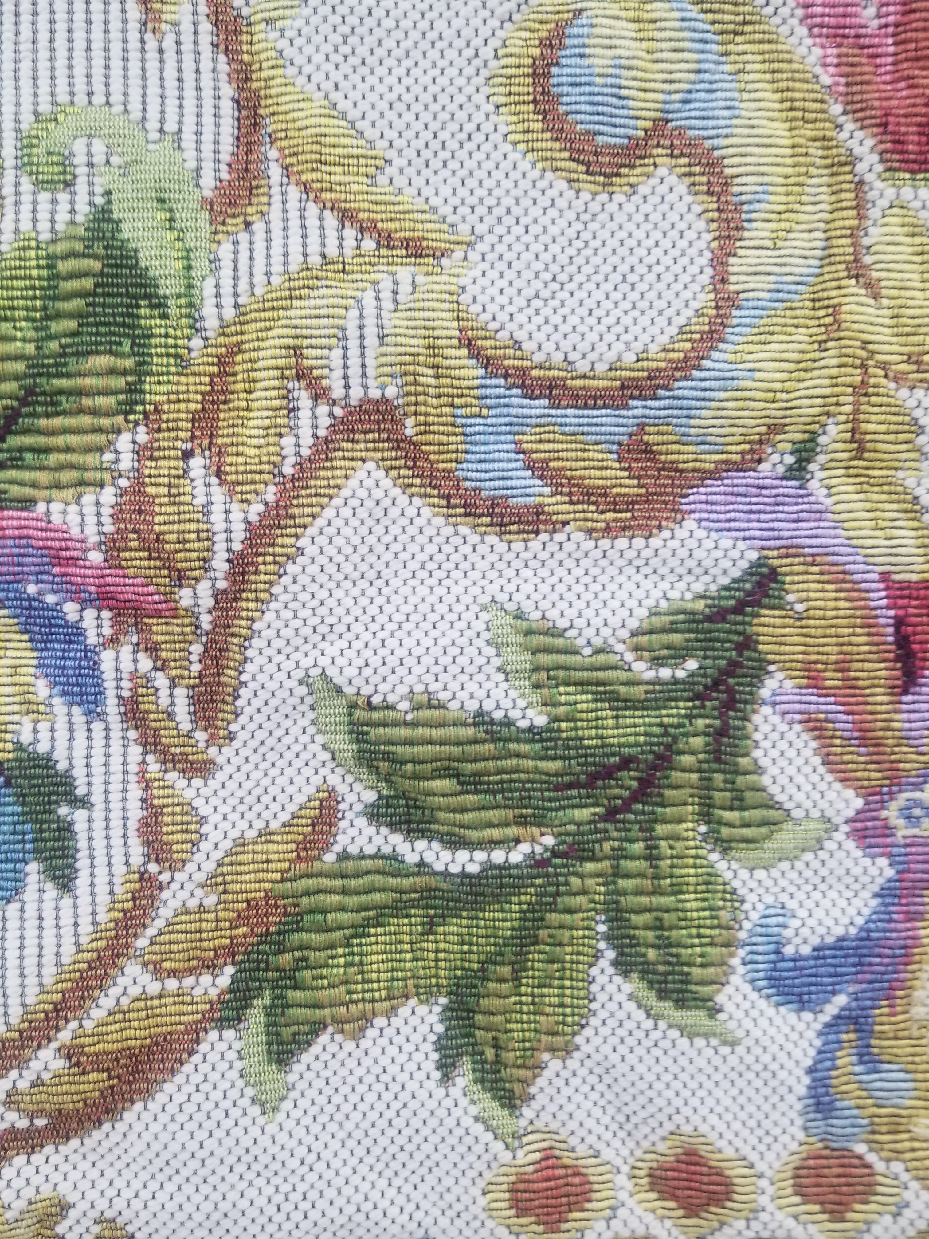 Vintage French Floral Scene Wall Hanging Tapestry 156x150cm