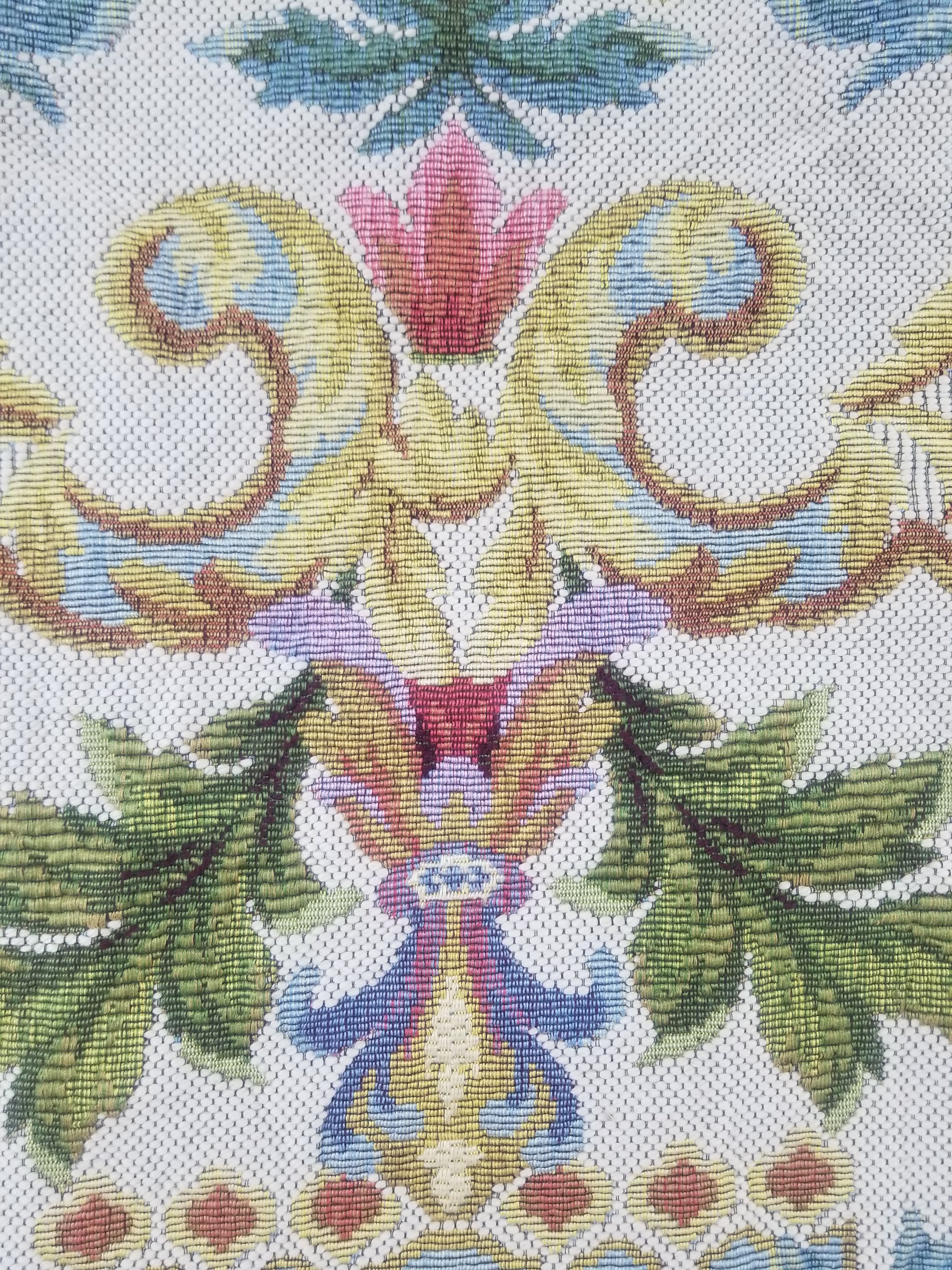 Vintage French Floral Scene Wall Hanging Tapestry 156x150cm