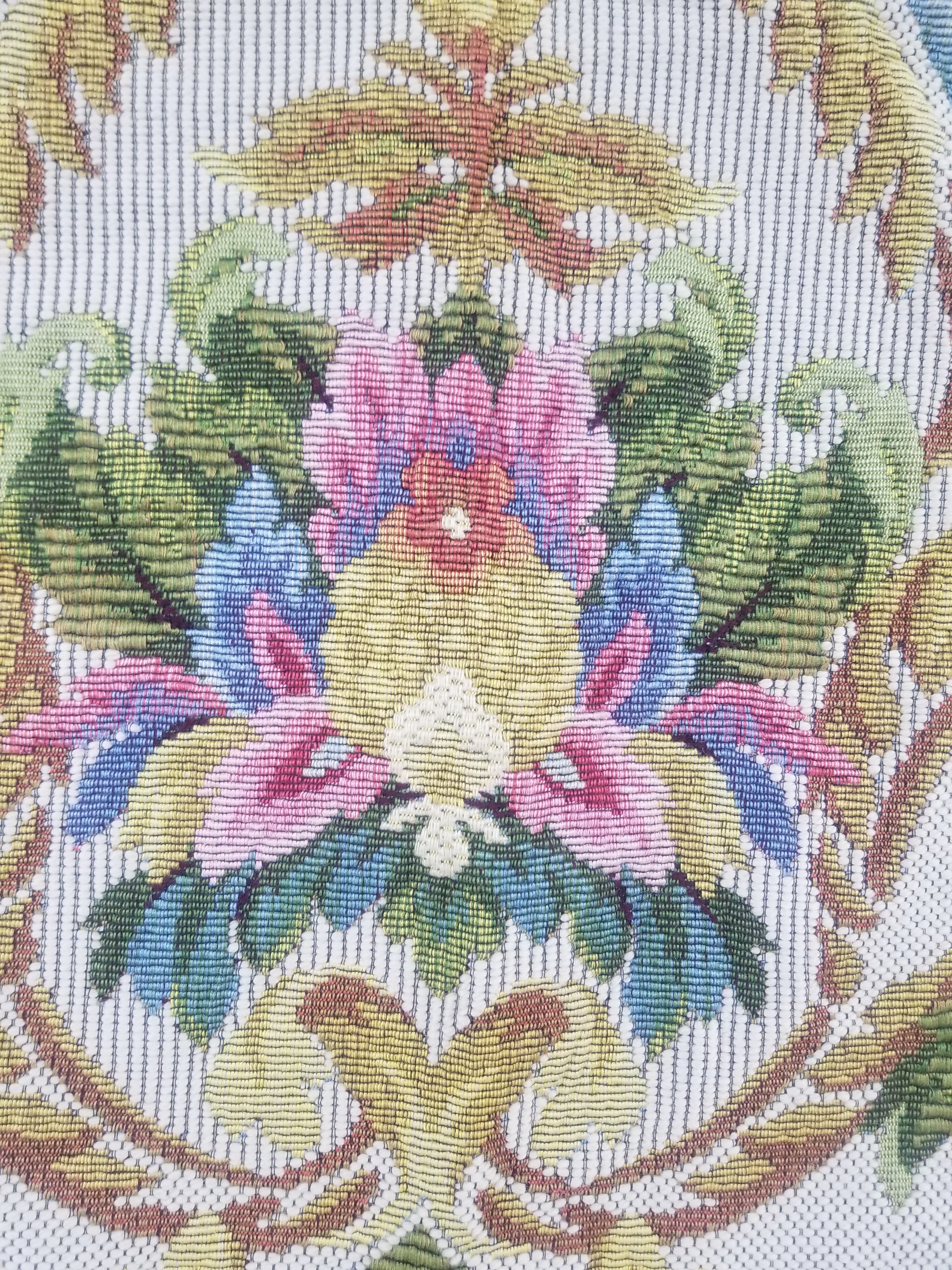 Vintage French Floral Scene Wall Hanging Tapestry 156x150cm