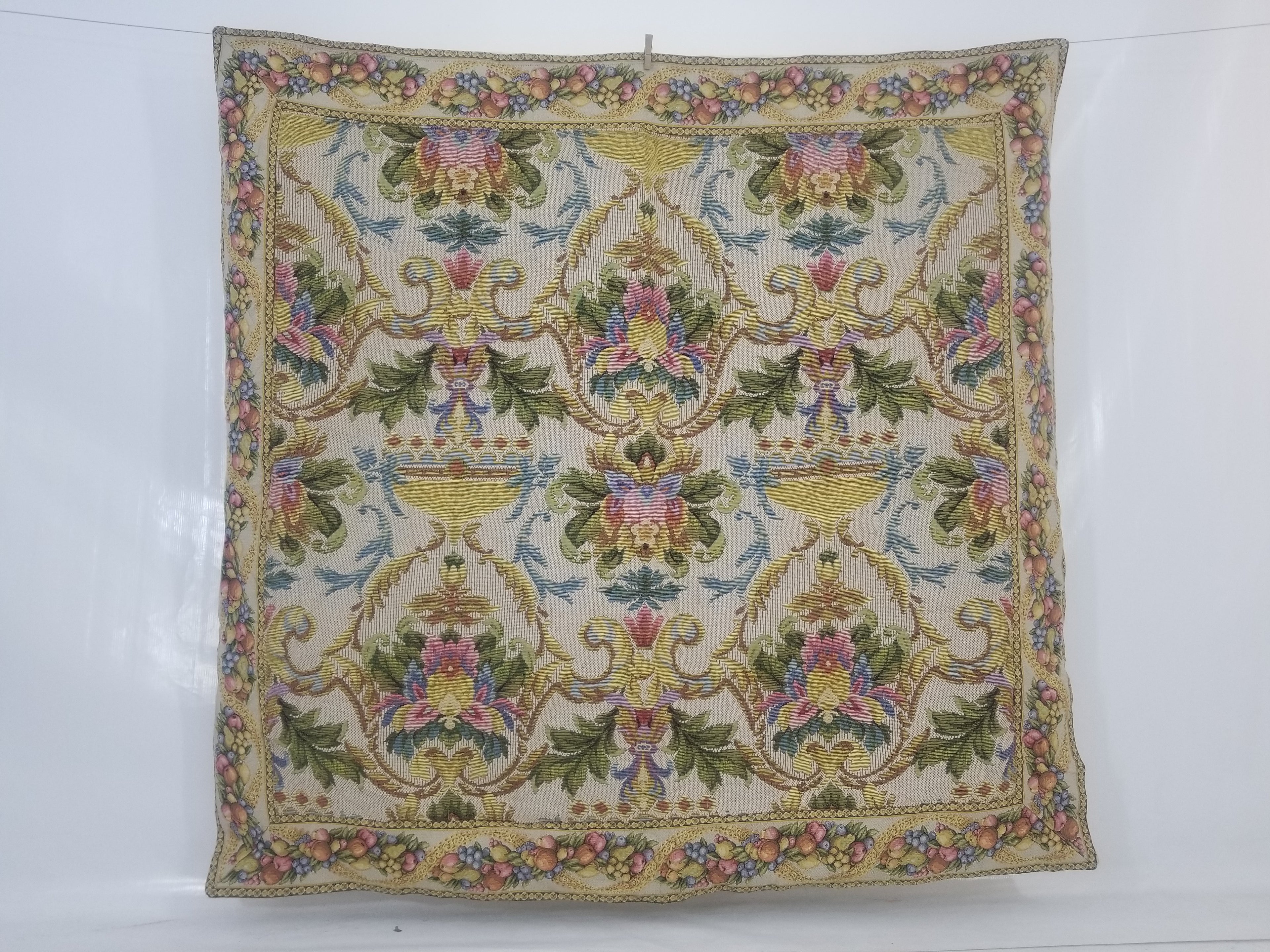 Vintage French Floral Scene Wall Hanging Tapestry 156x150cm