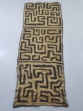Vintage African Handwoven Kuba Cloth Raffia Textile Panel 162x61cm