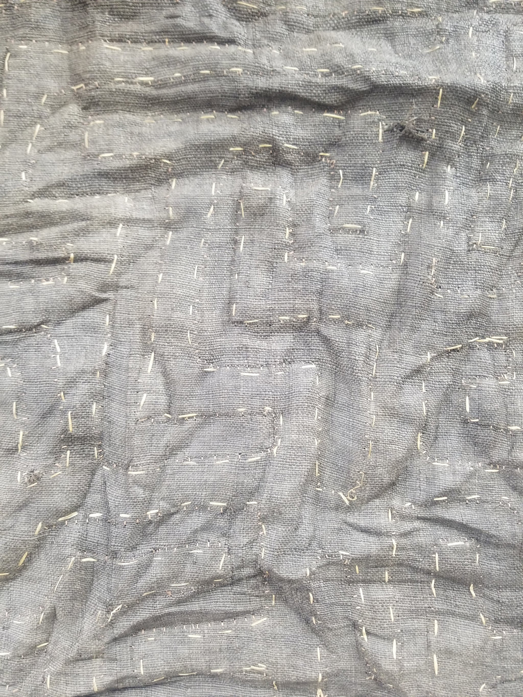 Vintage African Handwoven Kuba Cloth Raffia Textile Panel 162x61cm