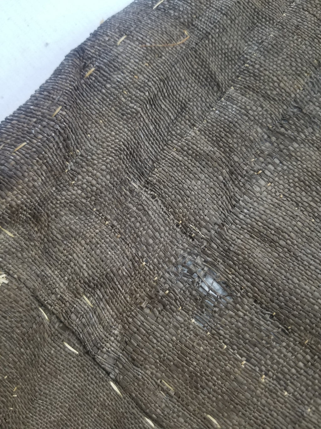 Vintage African Handwoven Kuba Cloth Raffia Textile Panel 162x61cm