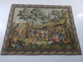 Vintage French Village Festival Scene Wall Hanging Tapestry 138x172cm