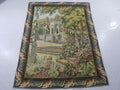 Vintage Italian Como Garden Scene Wall Hanging Tapestry 163x124cm