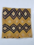 Vintage African Handwoven Kuba Showa Cloth Raffia Textile Panel 55x54cm