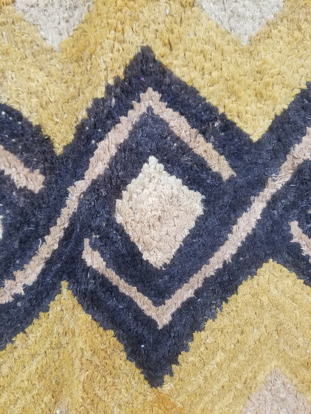 Vintage African Handwoven Kuba Showa Cloth Raffia Textile Panel 55x54cm