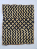 Vintage African Handwoven Kuba Cloth Raffia Textile Panel 61x48cm