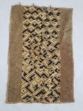 Vintage African Handwoven Kuba Showa Cloth Raffia Textile Panel 84x56cm