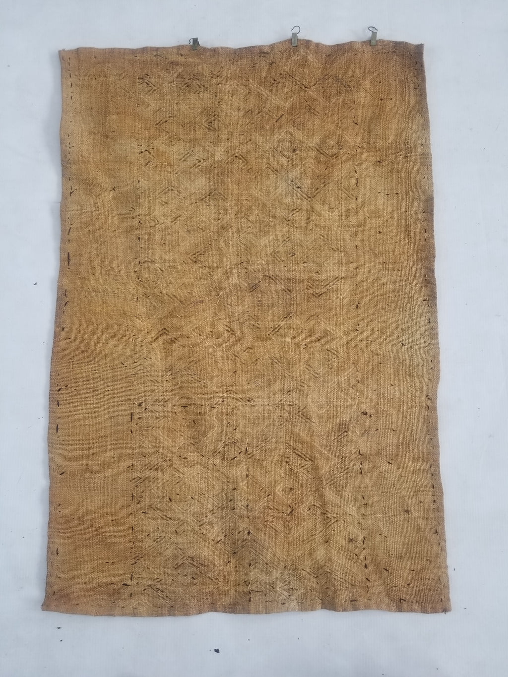 Vintage African Handwoven Kuba Showa Cloth Raffia Textile Panel 84x56cm