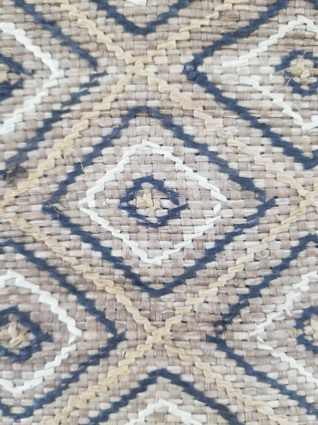 Vintage African Handwoven Kuba Cloth Textile Panel 112x54cm