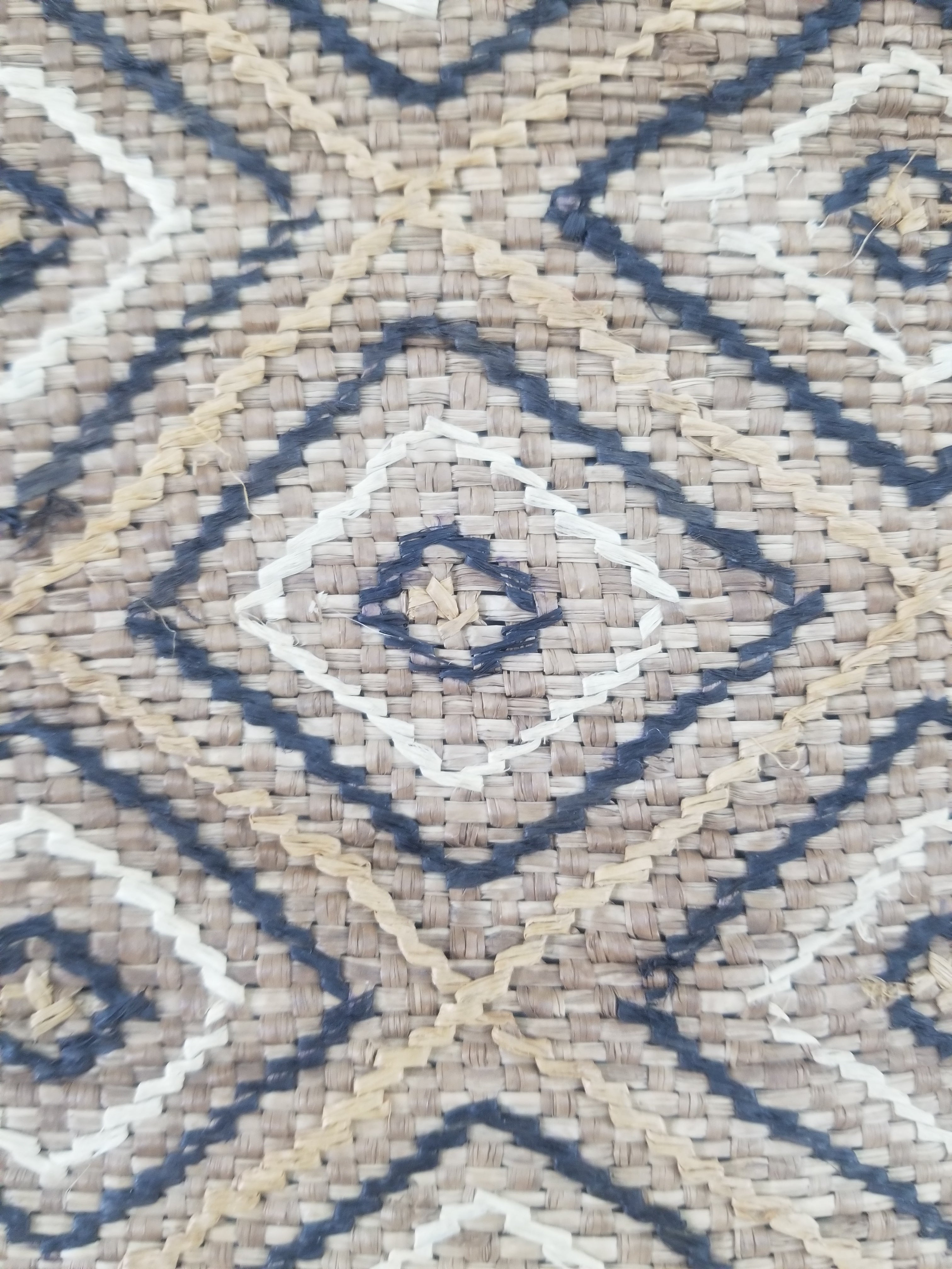Vintage African Handwoven Kuba Cloth Textile Panel 112x54cm