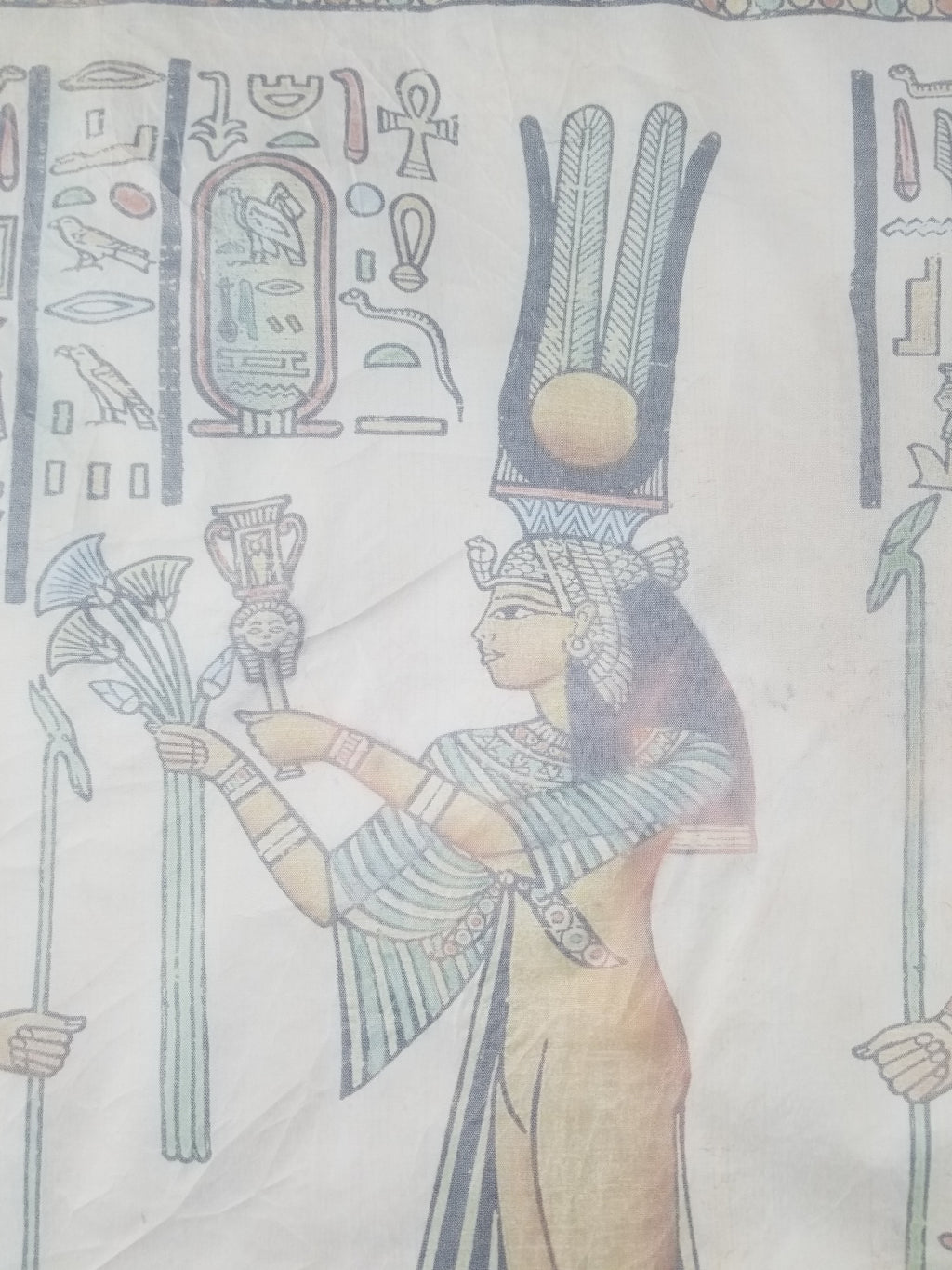 Vintage Egyptian Papyrus Art Print - Pharaohs, Gods & Hieroglyphs 145x96cm