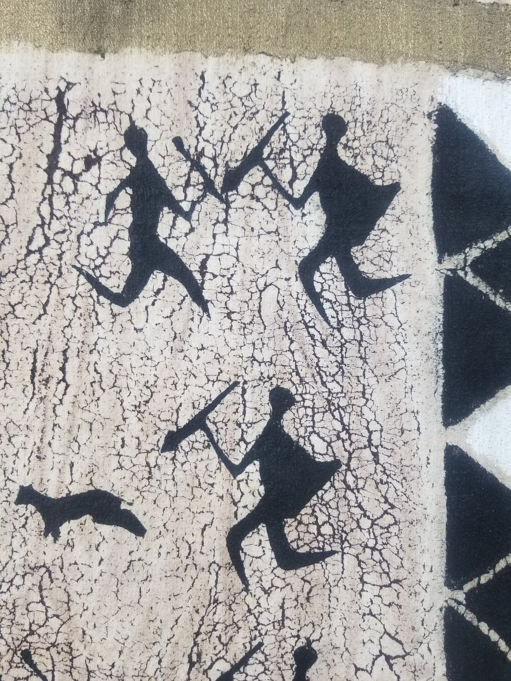 Vintage African Hand Painted Batik Wall Hanging 140x88cm