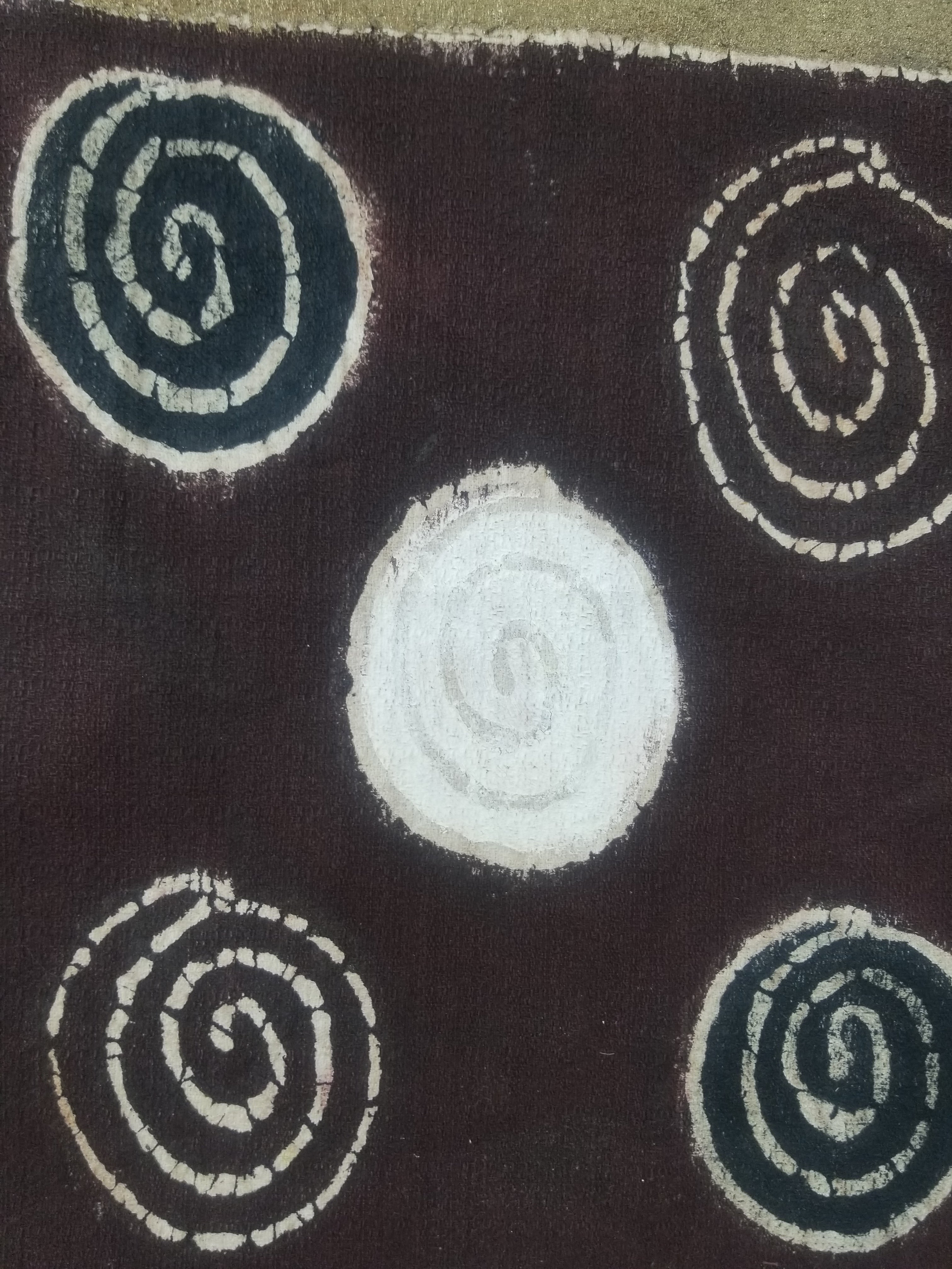 Vintage African Hand Painted Batik Wall Hanging 140x88cm