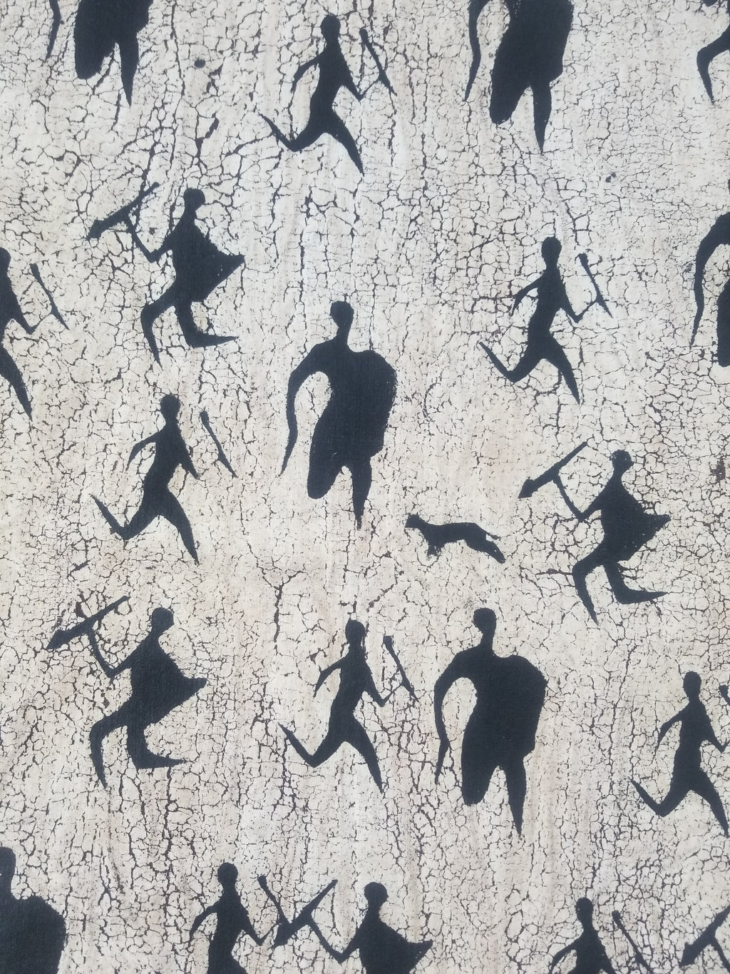 Vintage African Hand Painted Batik Wall Hanging 140x88cm
