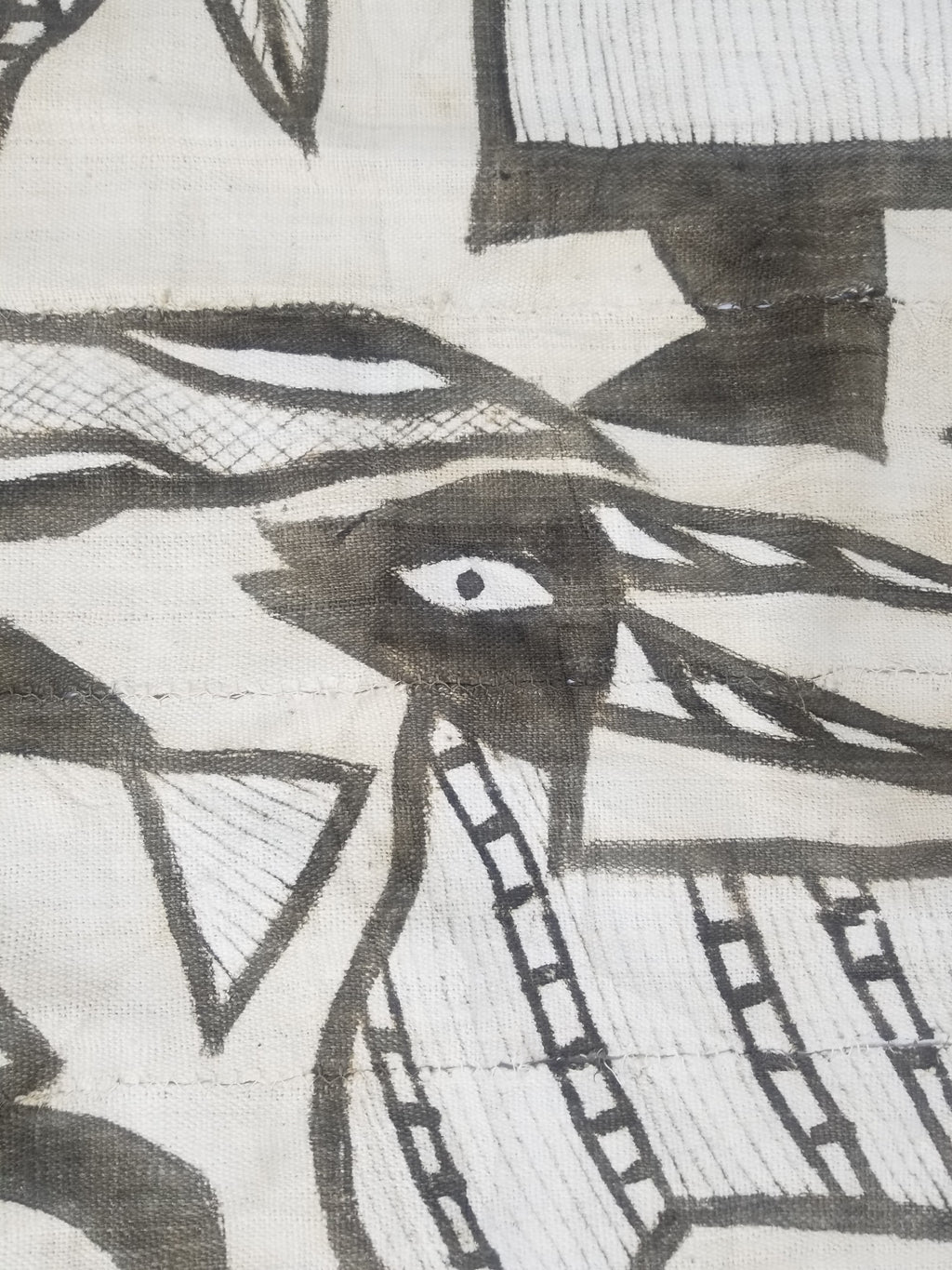 Vintage African Korhogo Mudcloth Tribal Art Wall Hanging 180x117cm