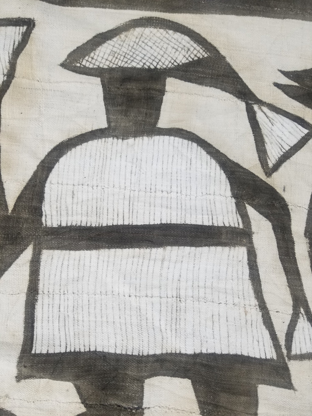 Vintage African Korhogo Mudcloth Tribal Art Wall Hanging 180x117cm