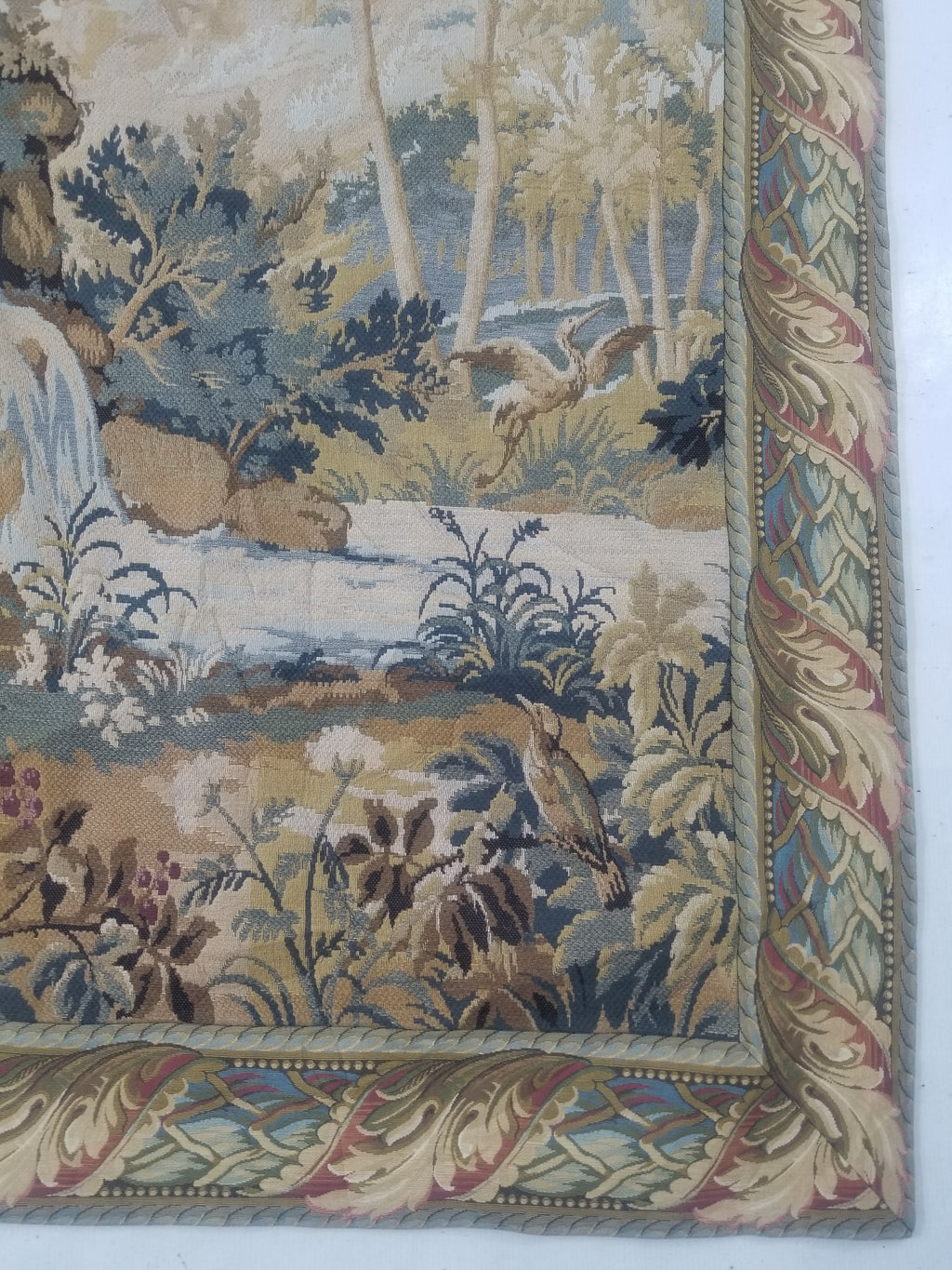 Antique French Verdure Wall Hanging Tapestry 178x156cm