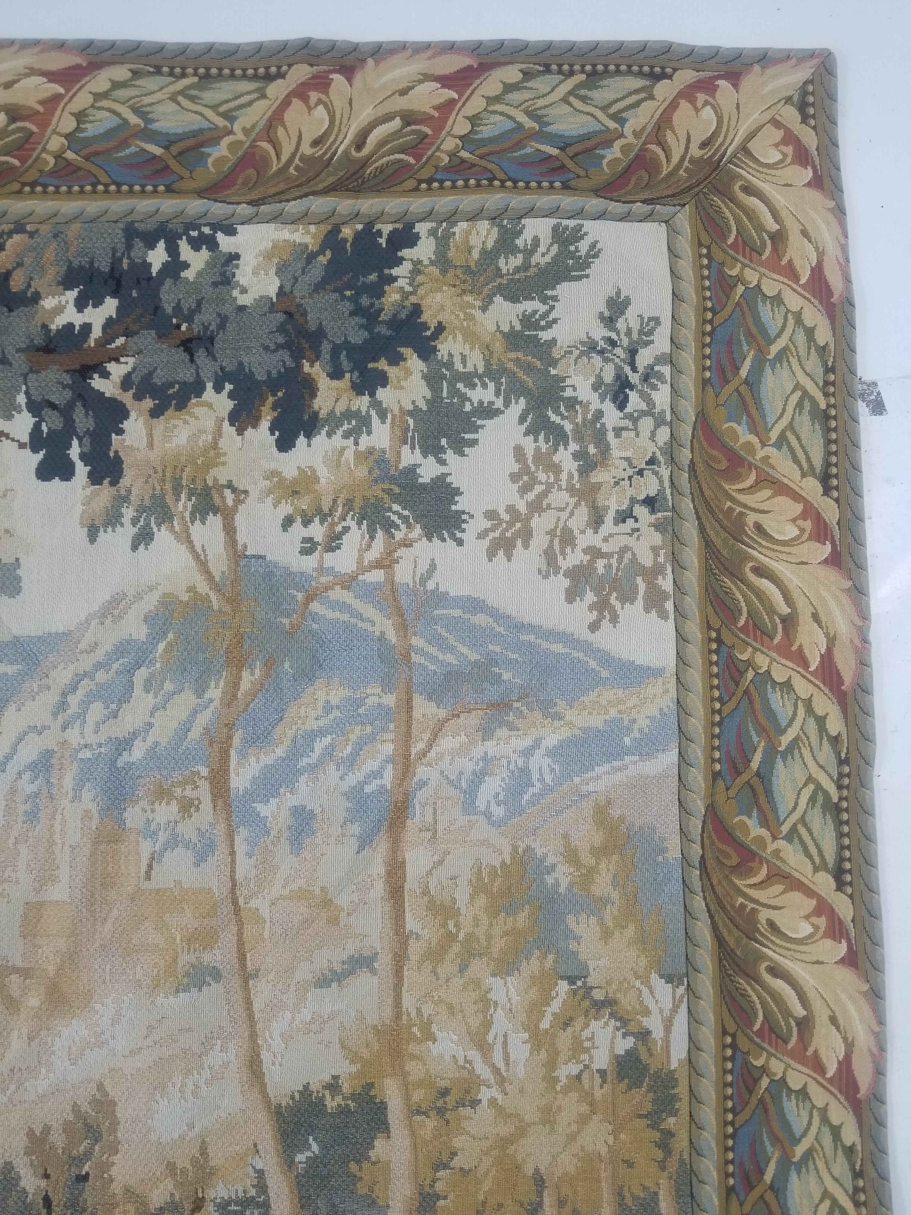 Antique French Verdure Wall Hanging Tapestry 178x156cm