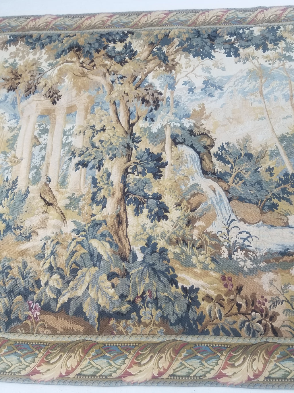 Antique French Verdure Wall Hanging Tapestry 178x156cm