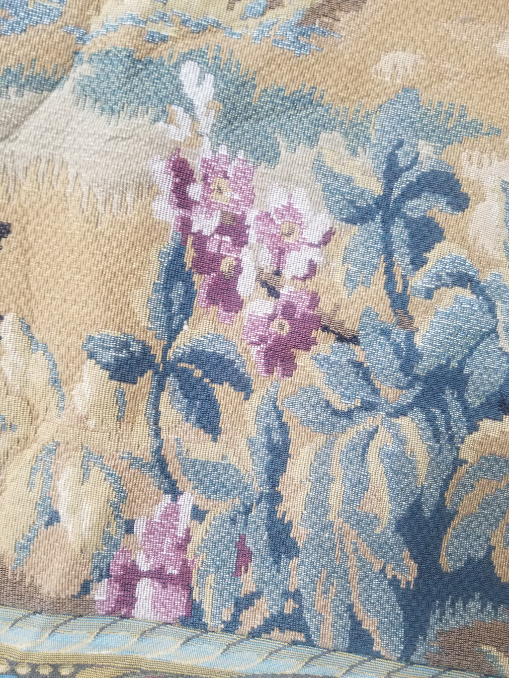 Antique French Verdure Wall Hanging Tapestry 178x156cm
