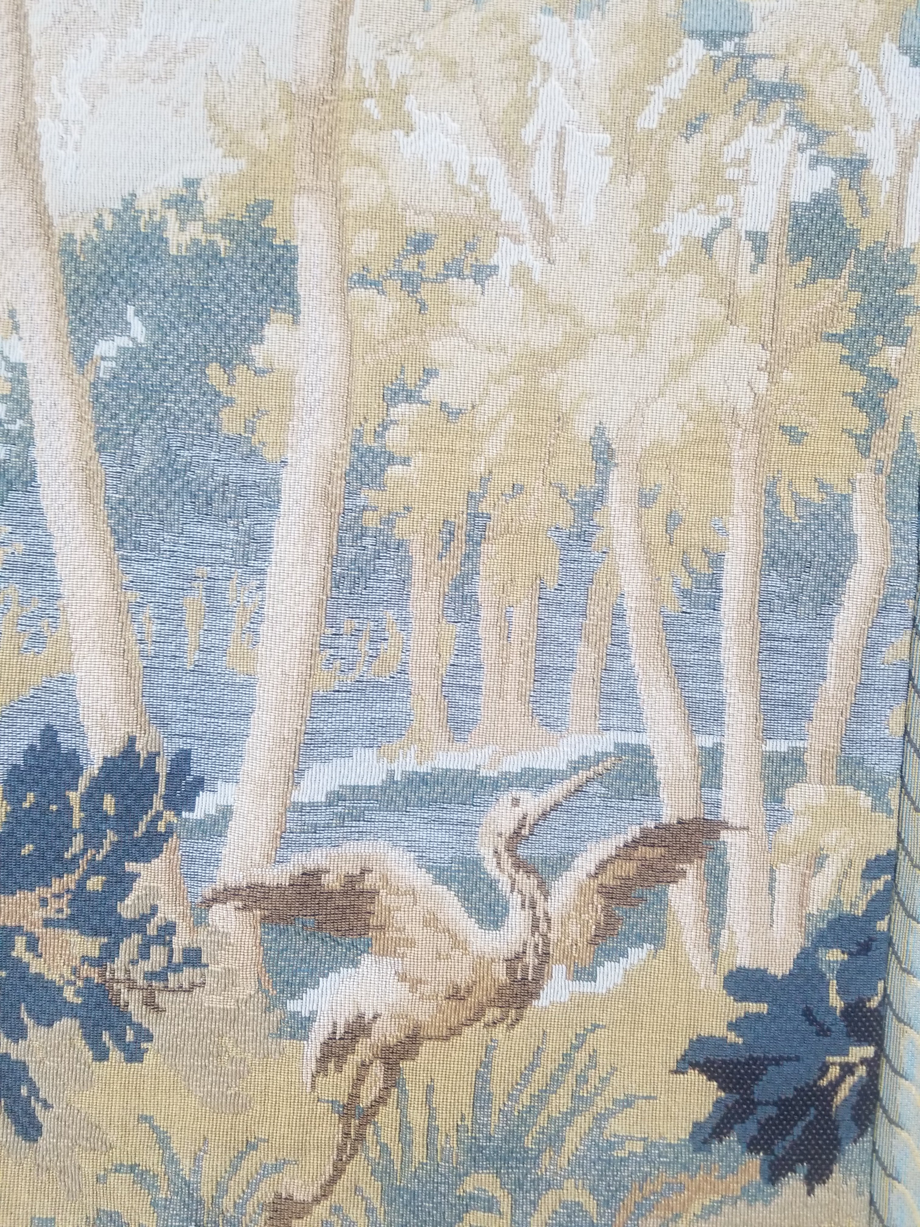 Antique French Verdure Wall Hanging Tapestry 178x156cm