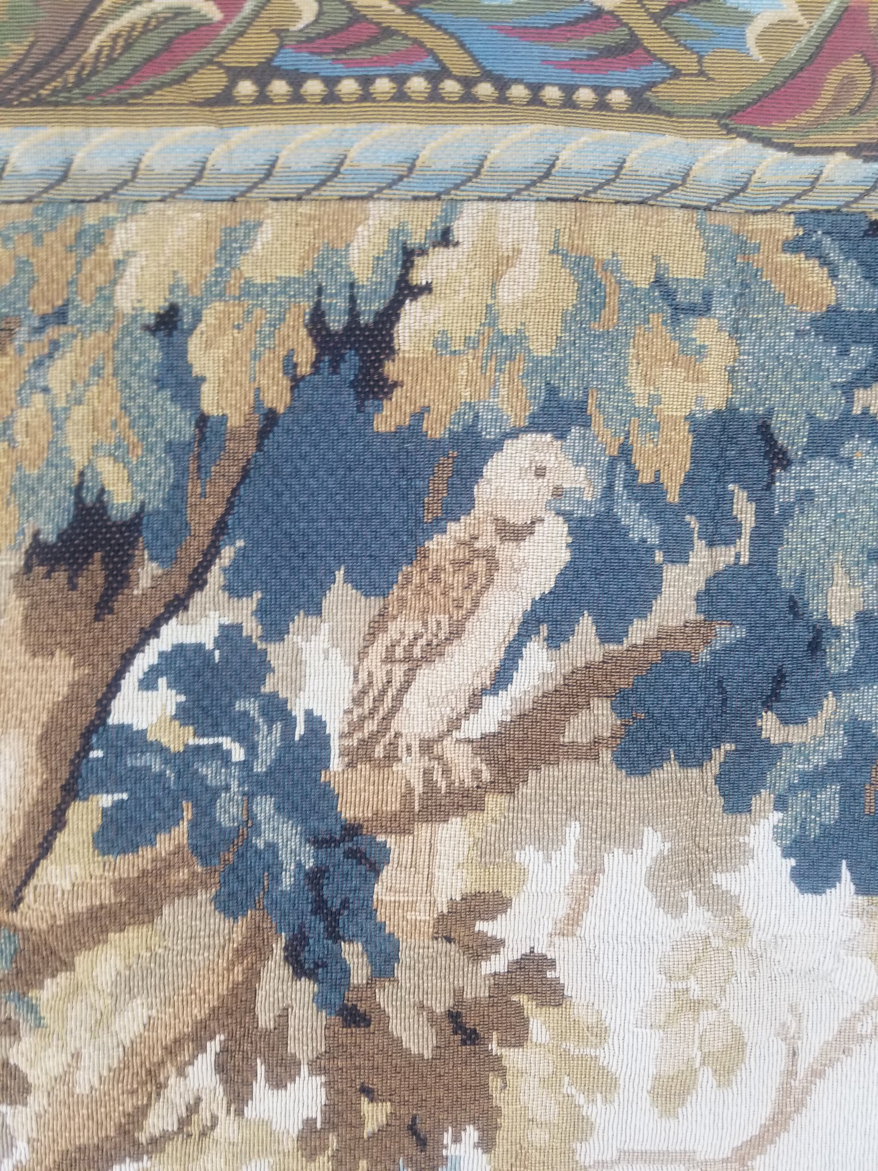 Antique French Verdure Wall Hanging Tapestry 178x156cm