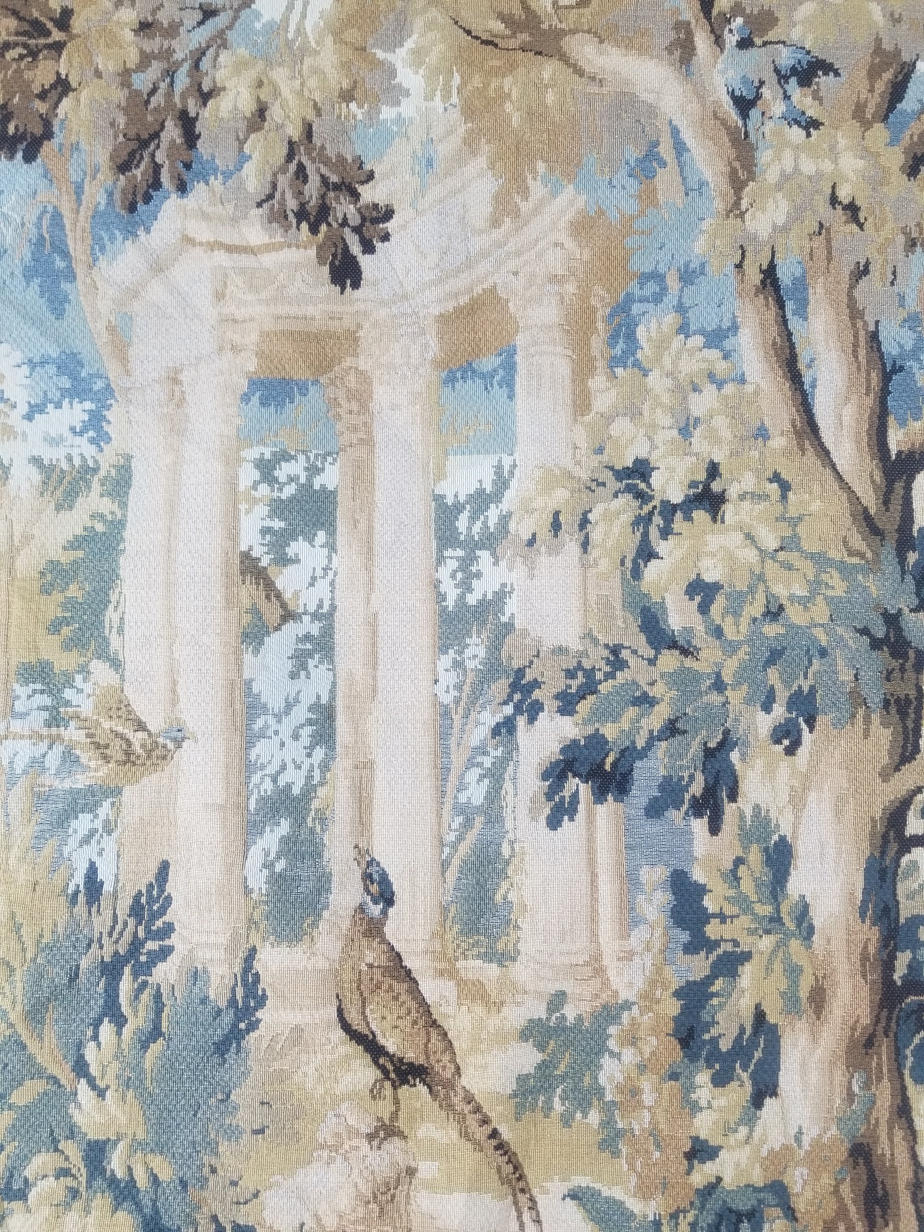 Antique French Verdure Wall Hanging Tapestry 178x156cm