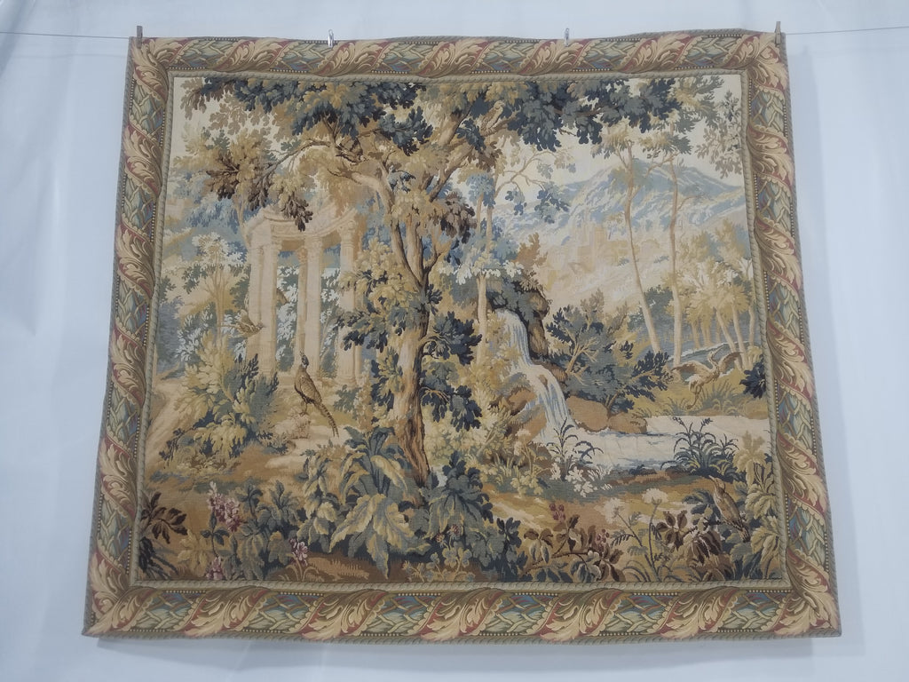 Antique French Verdure Wall Hanging Tapestry 178x156cm