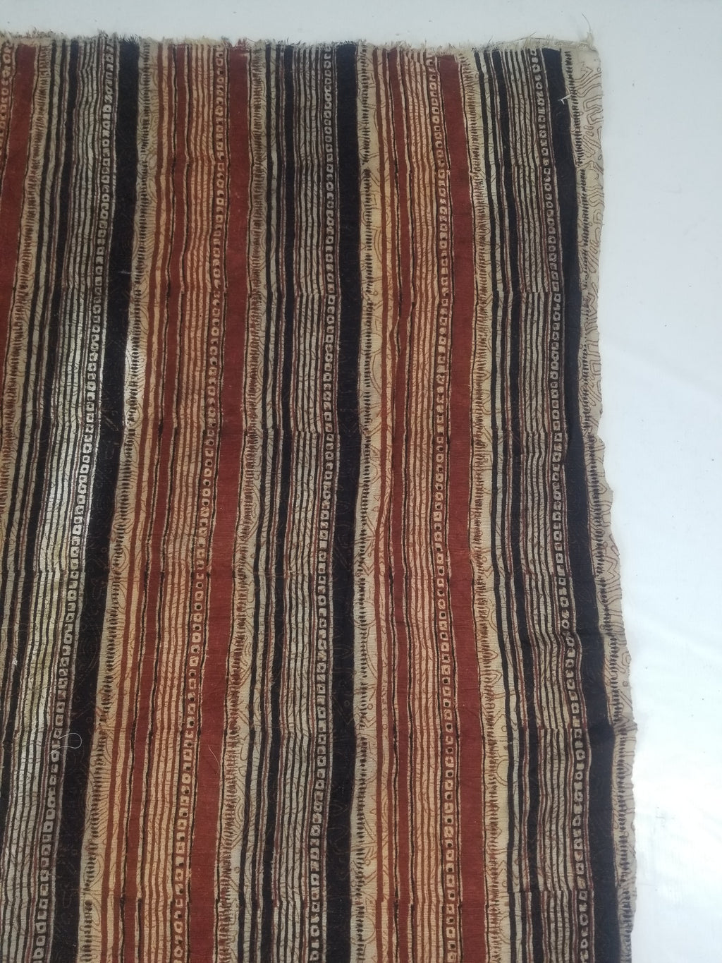 Vintage African Handwoven Painted Striped Textile 333x140cm