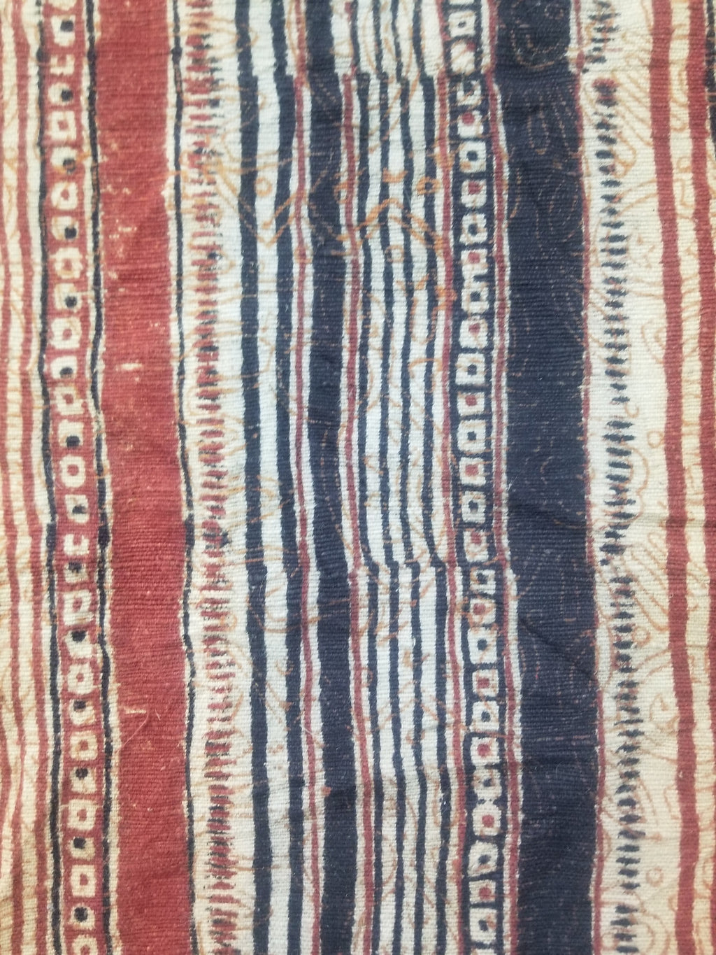 Vintage African Handwoven Painted Striped Textile 333x140cm