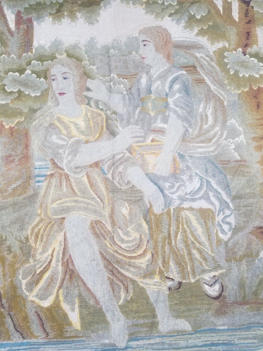 Antique French 18thC Petit Point Wall Hanging Tapestry 280x184cm