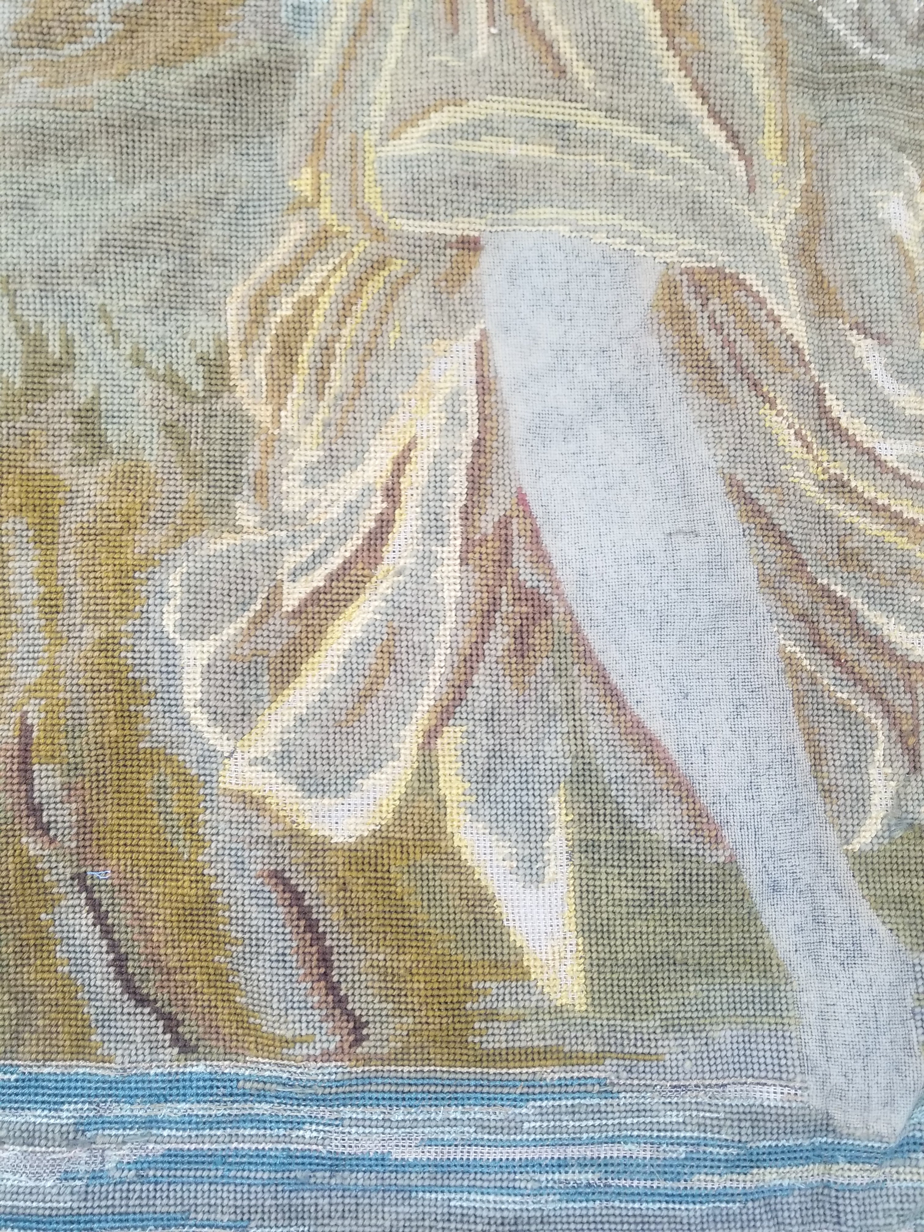 Antique French 18thC Petit Point Wall Hanging Tapestry 280x184cm
