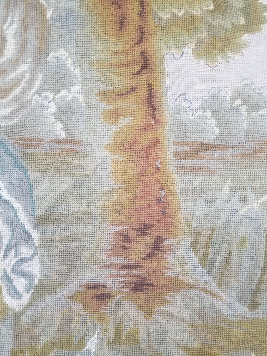Antique French 18thC Petit Point Wall Hanging Tapestry 280x184cm