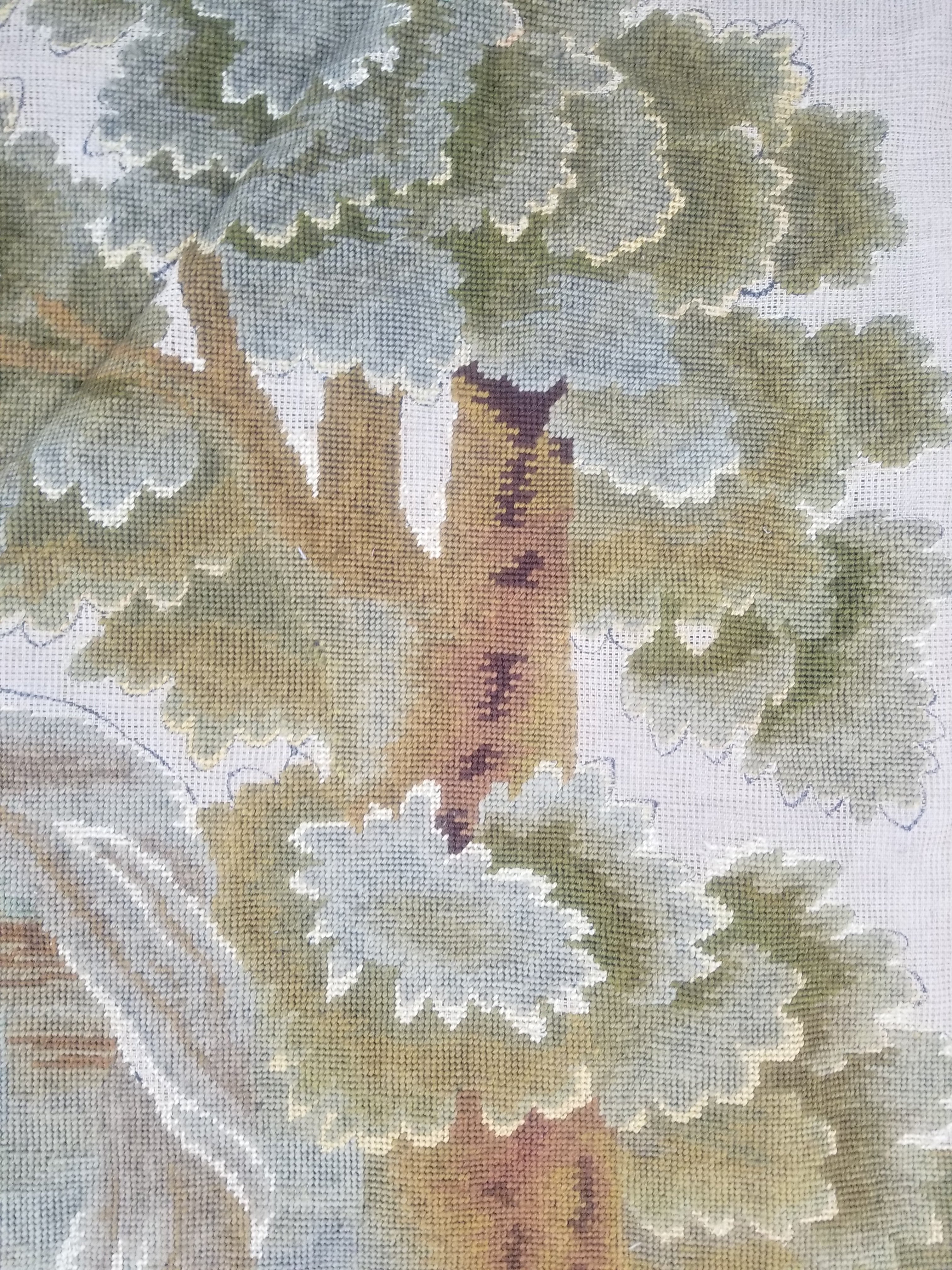 Antique French 18thC Petit Point Wall Hanging Tapestry 280x184cm