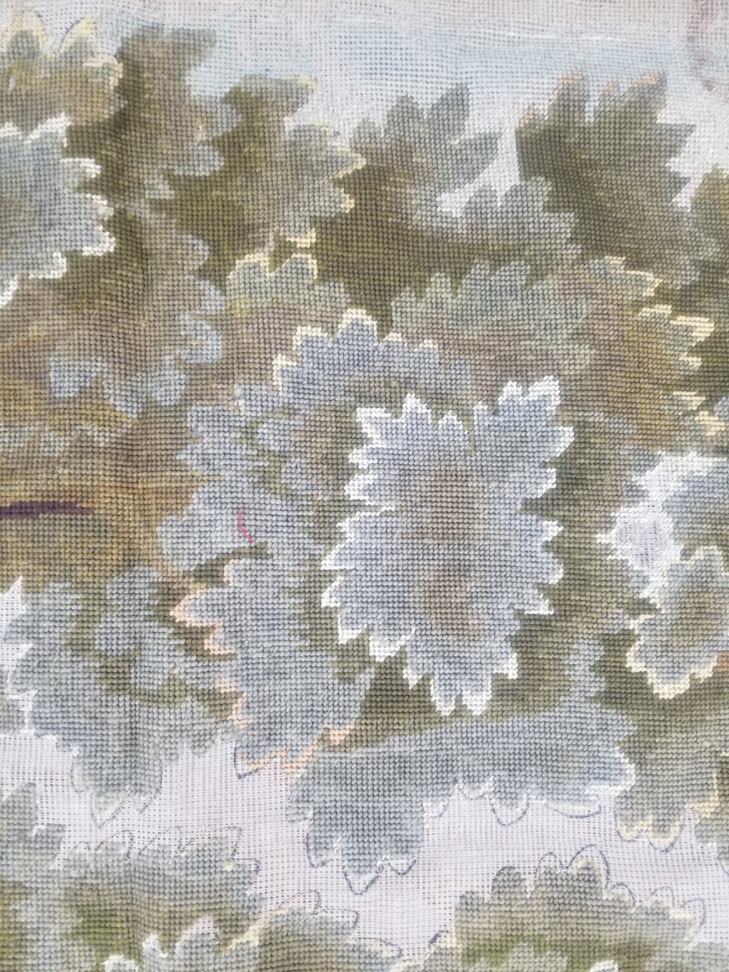Antique French 18thC Petit Point Wall Hanging Tapestry 280x184cm