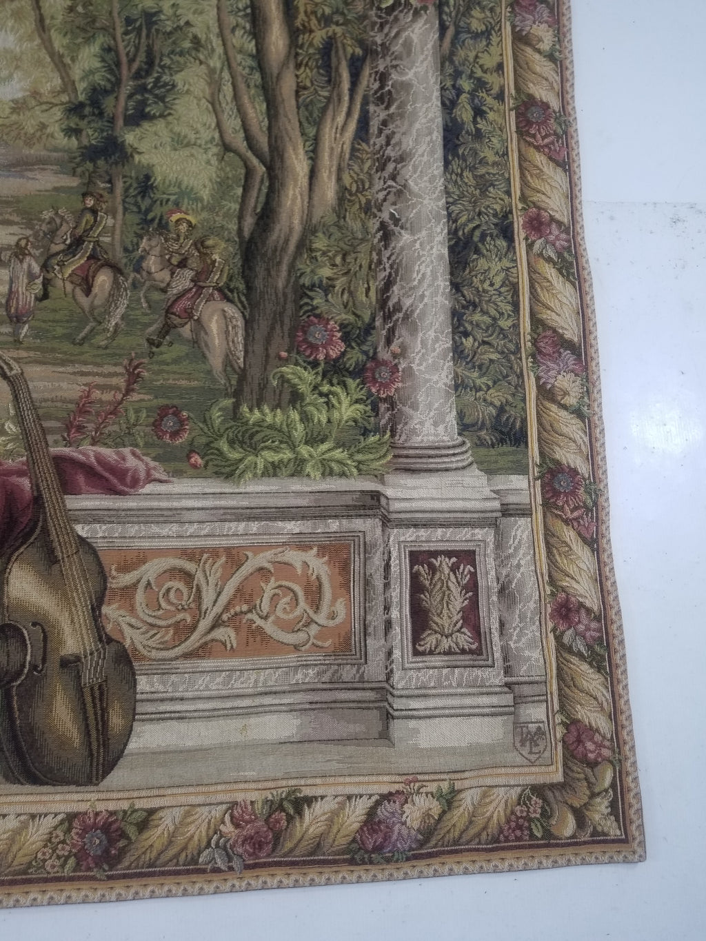 Vintage French Verdure Scene Wall Hanging Tapestry 190x143cm