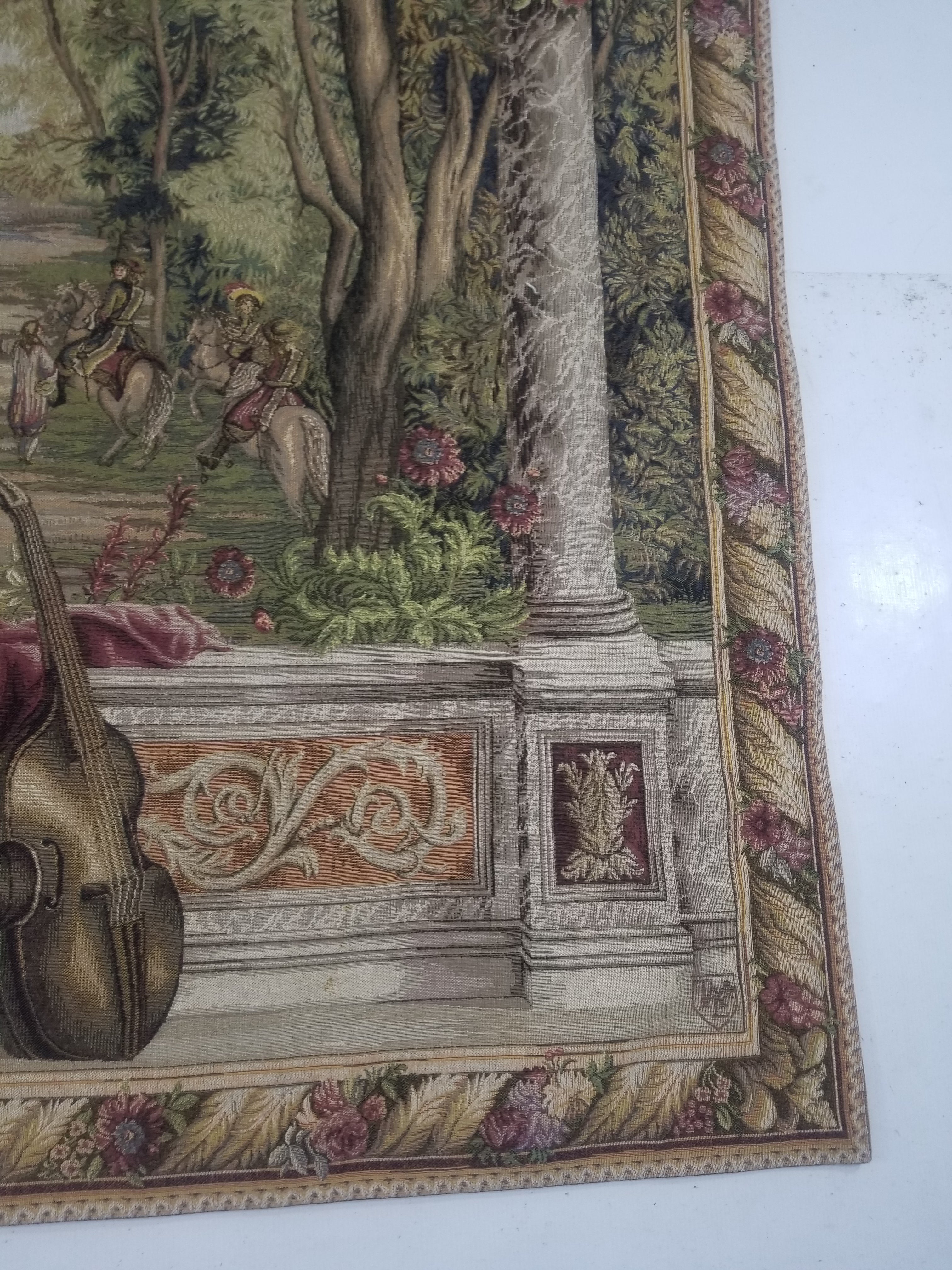 Vintage French Verdure Scene Wall Hanging Tapestry 190x143cm